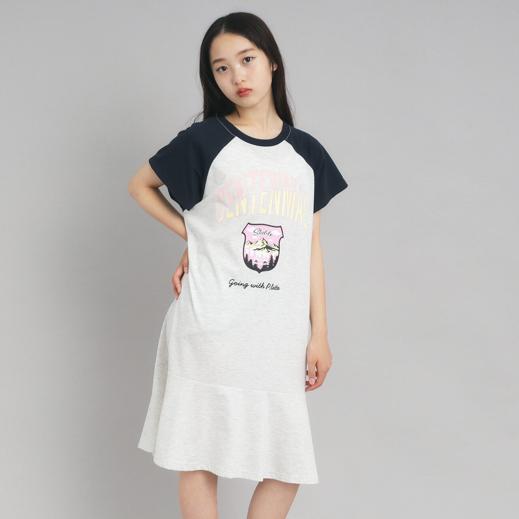 PINK-latte「裾ラッフルカットワンピース」|ワンピース|