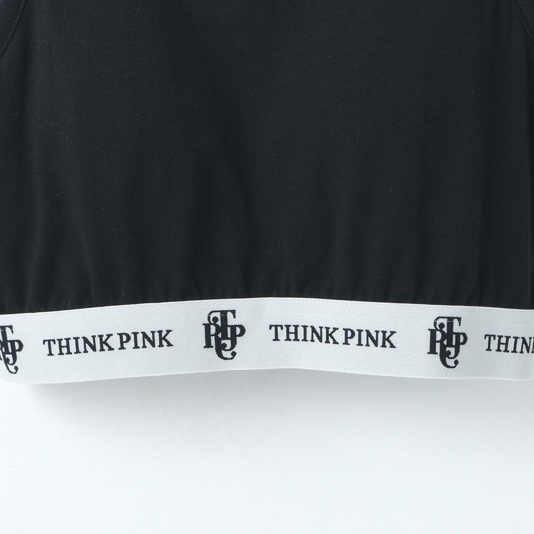 PINK-latte「【るーつくコラボ】裾ロゴゴムブラトップ」|キャミソール|