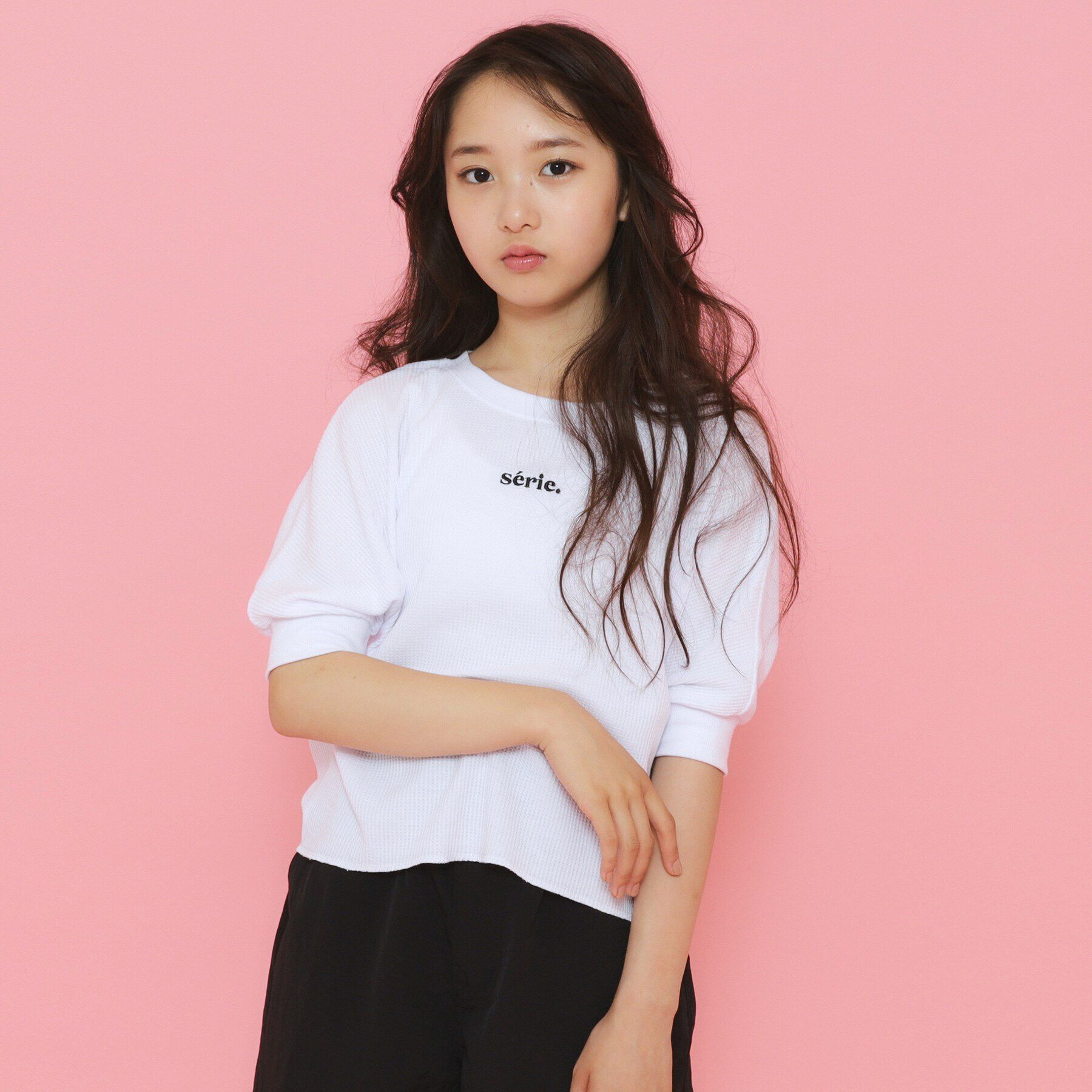 PINK-latte「【130cmあり】サーマルTシャツ」|Tシャツ・カットソー|