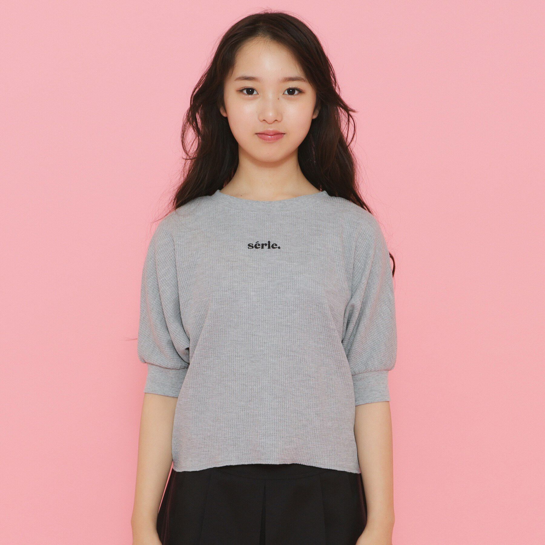 PINK-latte「【130cmあり】サーマルTシャツ」|Tシャツ・カットソー|