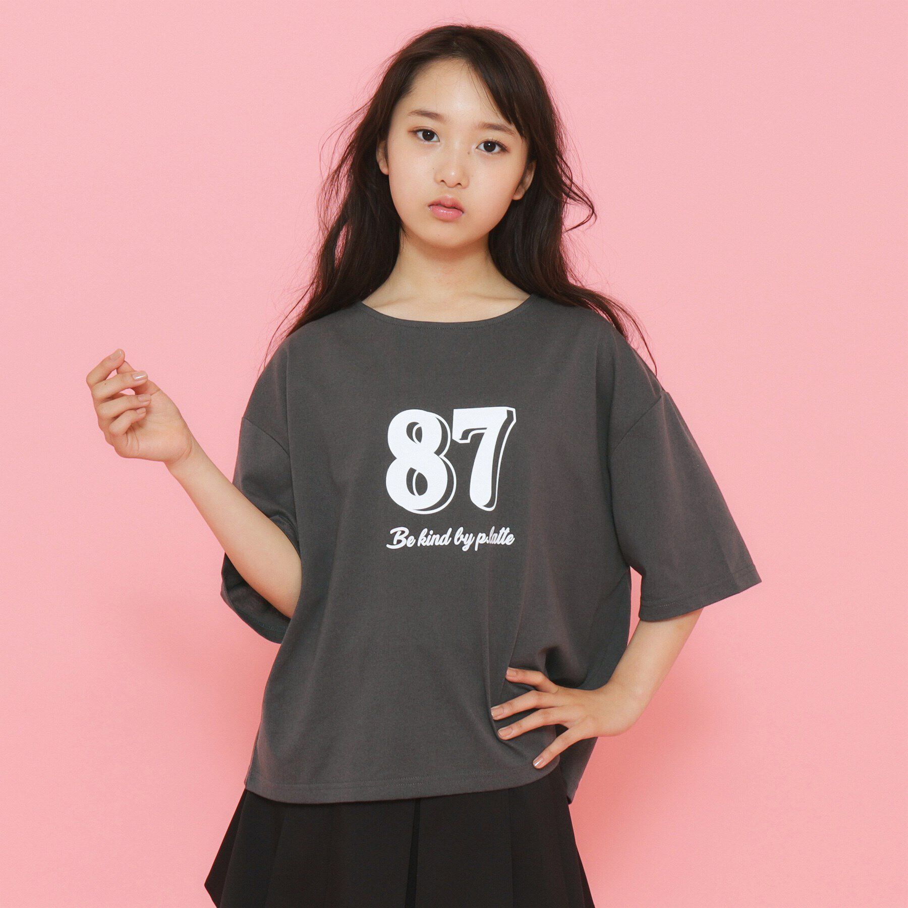 PINK-latte「【セットアイテム】チュールレイヤードTシャツセット」|Tシャツ・カットソー|