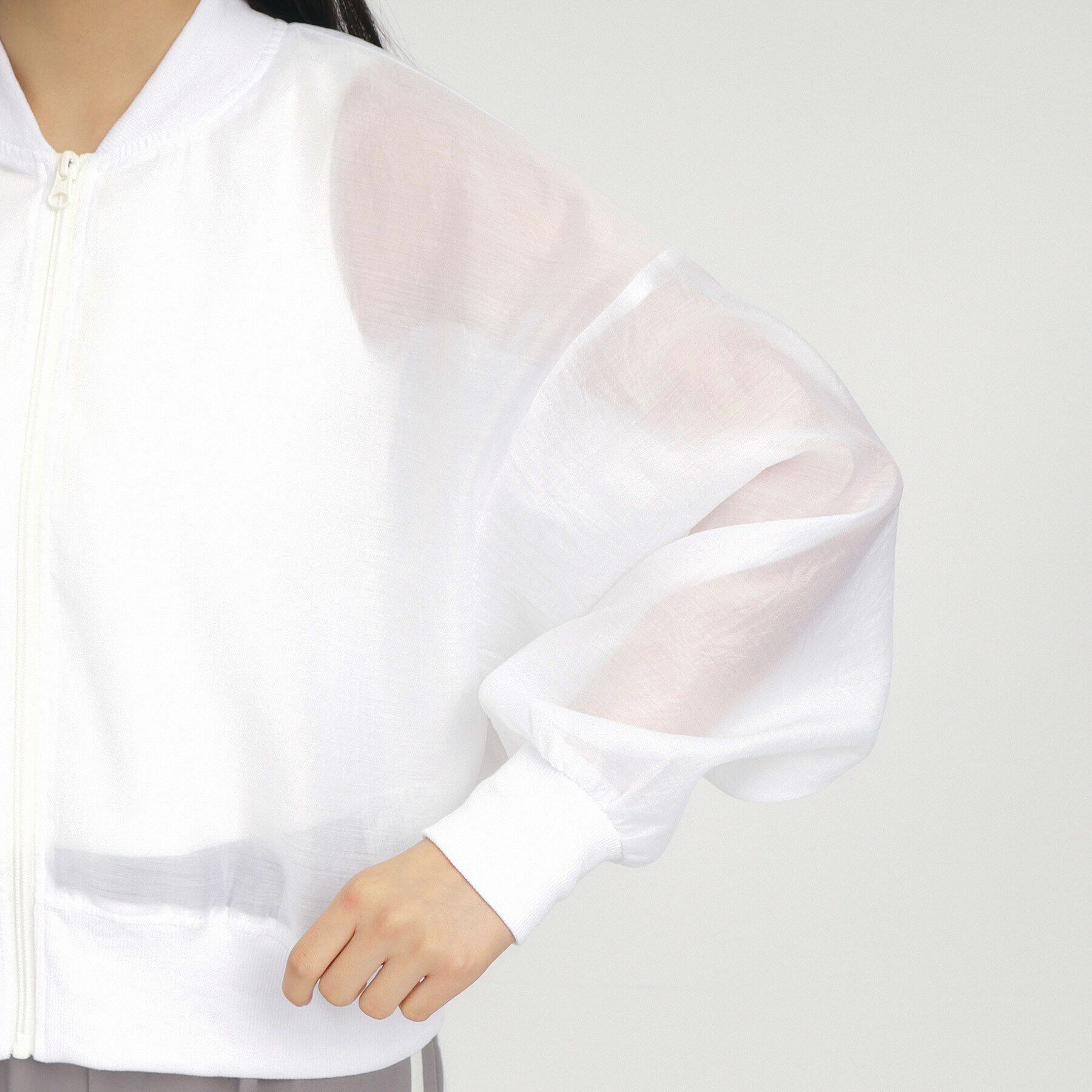 PINK-latte「【ニコラ10月号掲載】秋まで着れる！シアーブルゾン」|ブルゾン・スタジャン|