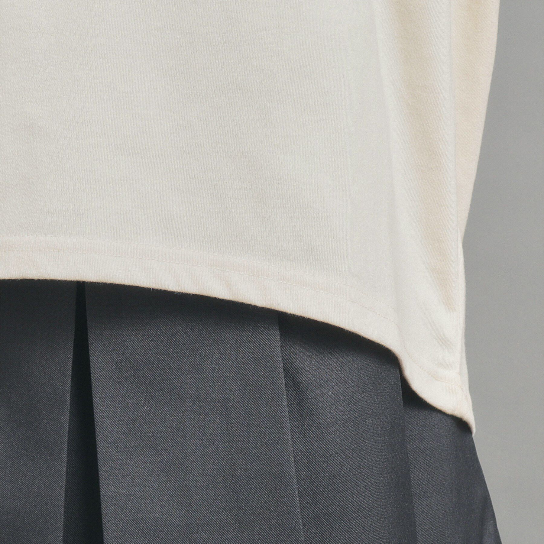 PINK-latte「【130cmあり】ミニフリル付きボリューム袖Tシャツ」|Tシャツ・カットソー|