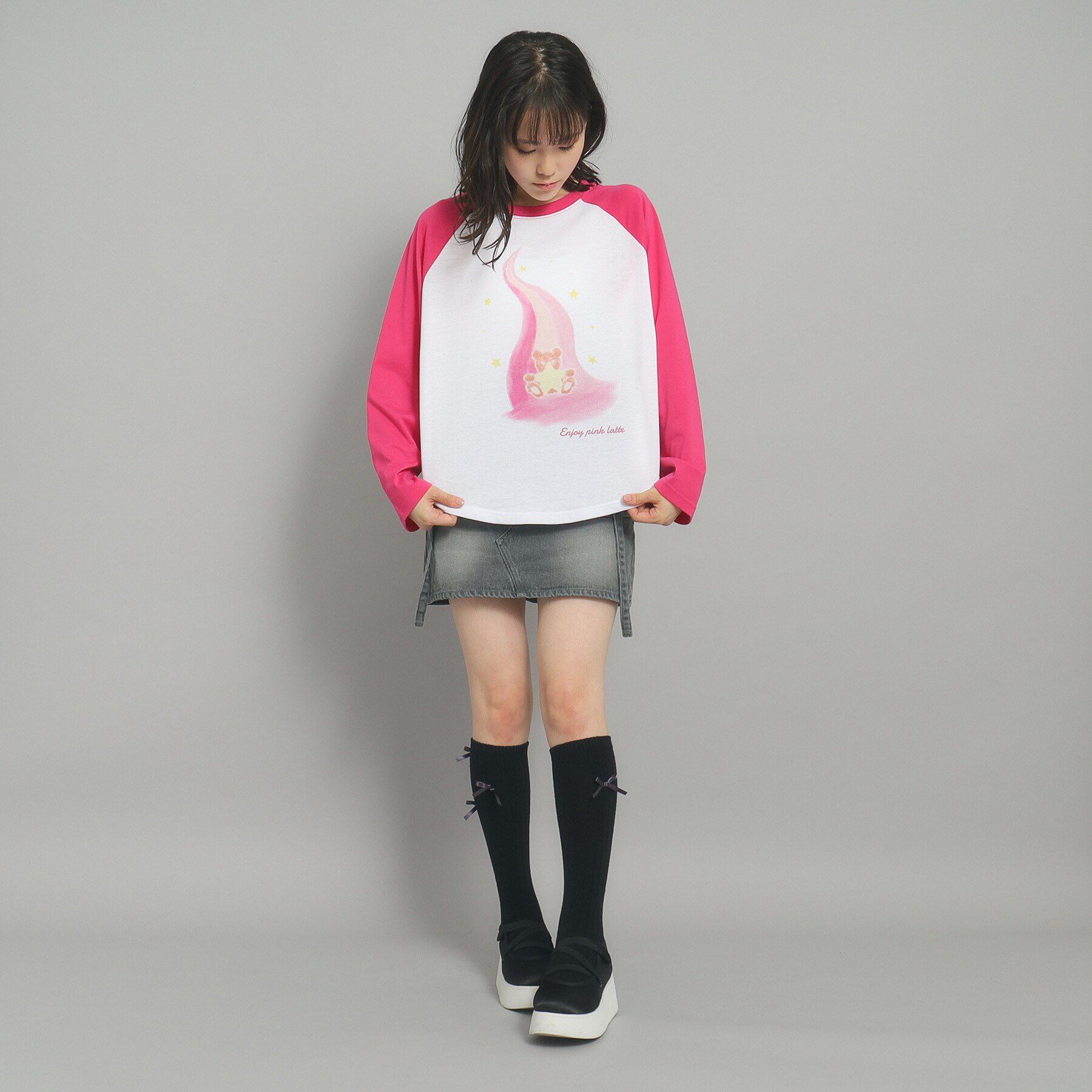 PINK-latte「【インナー付き】デニムカーゴスカート」|スカート|