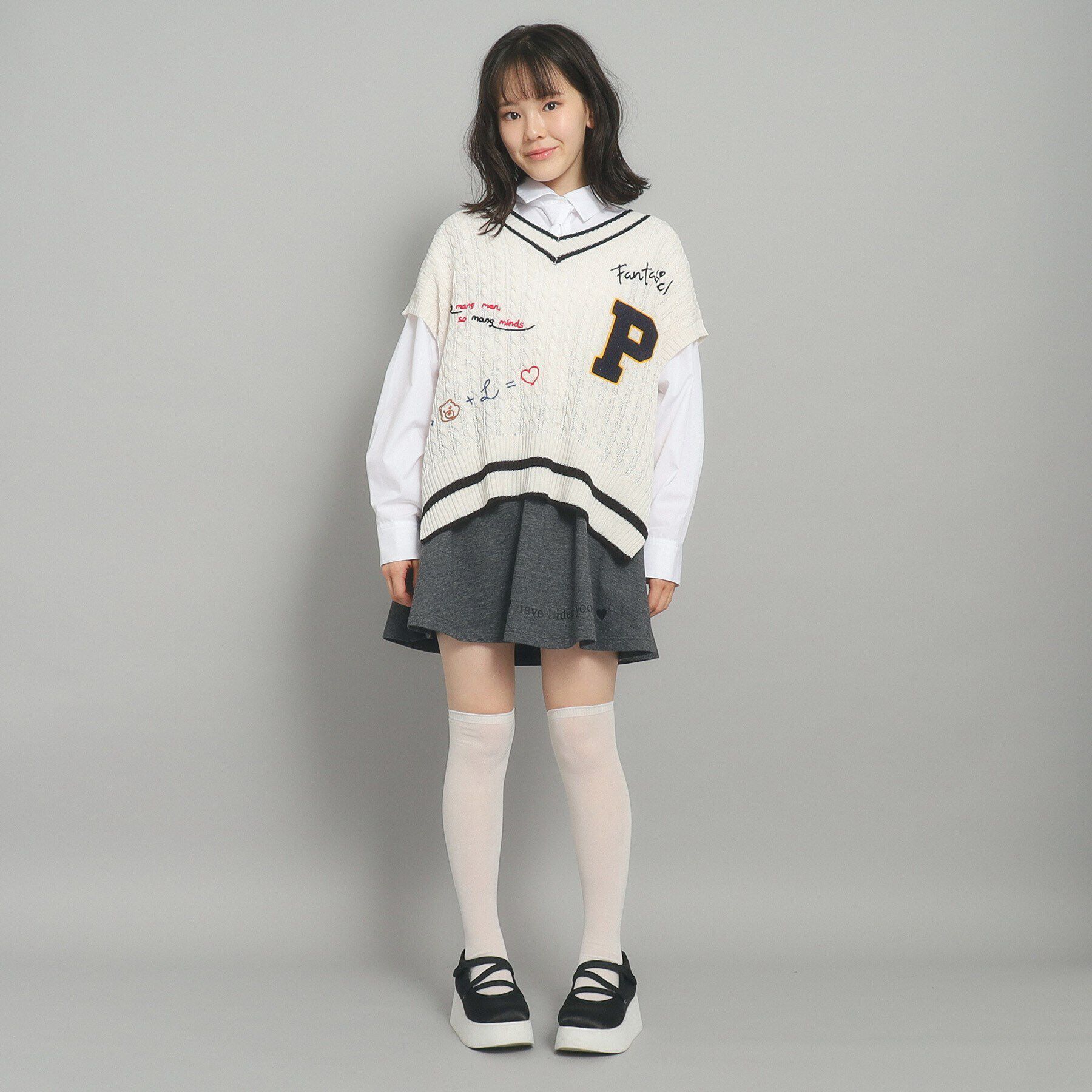 PINK-latte「【インナー付き】スウェット フレアスカート」|スカート|