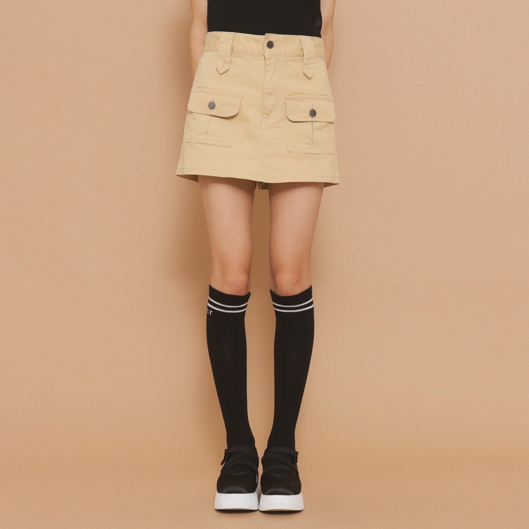 PINK-latte「スカート風ショートパンツ」|キュロット|