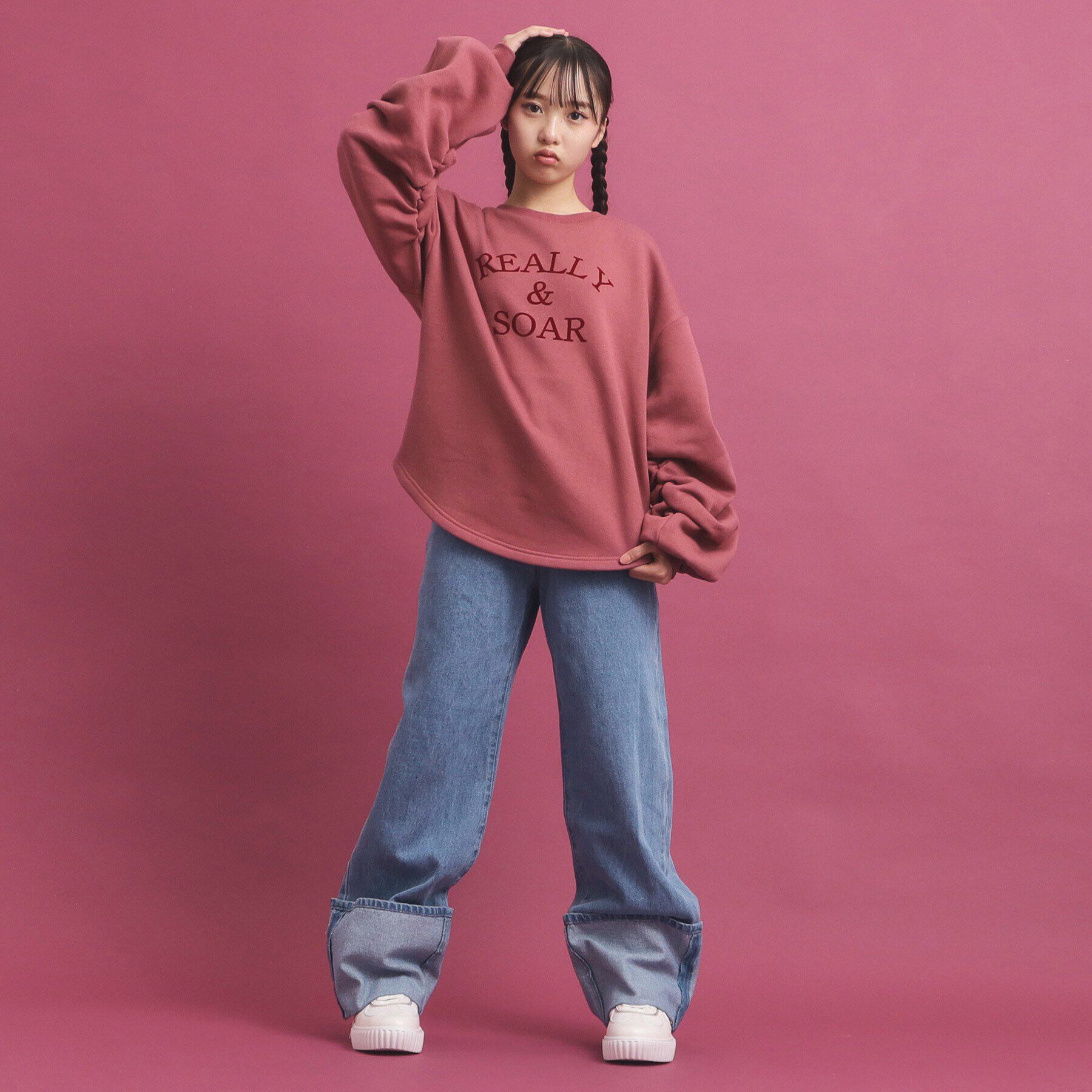 PINK-latte「袖ギャザー裏起毛」|その他|