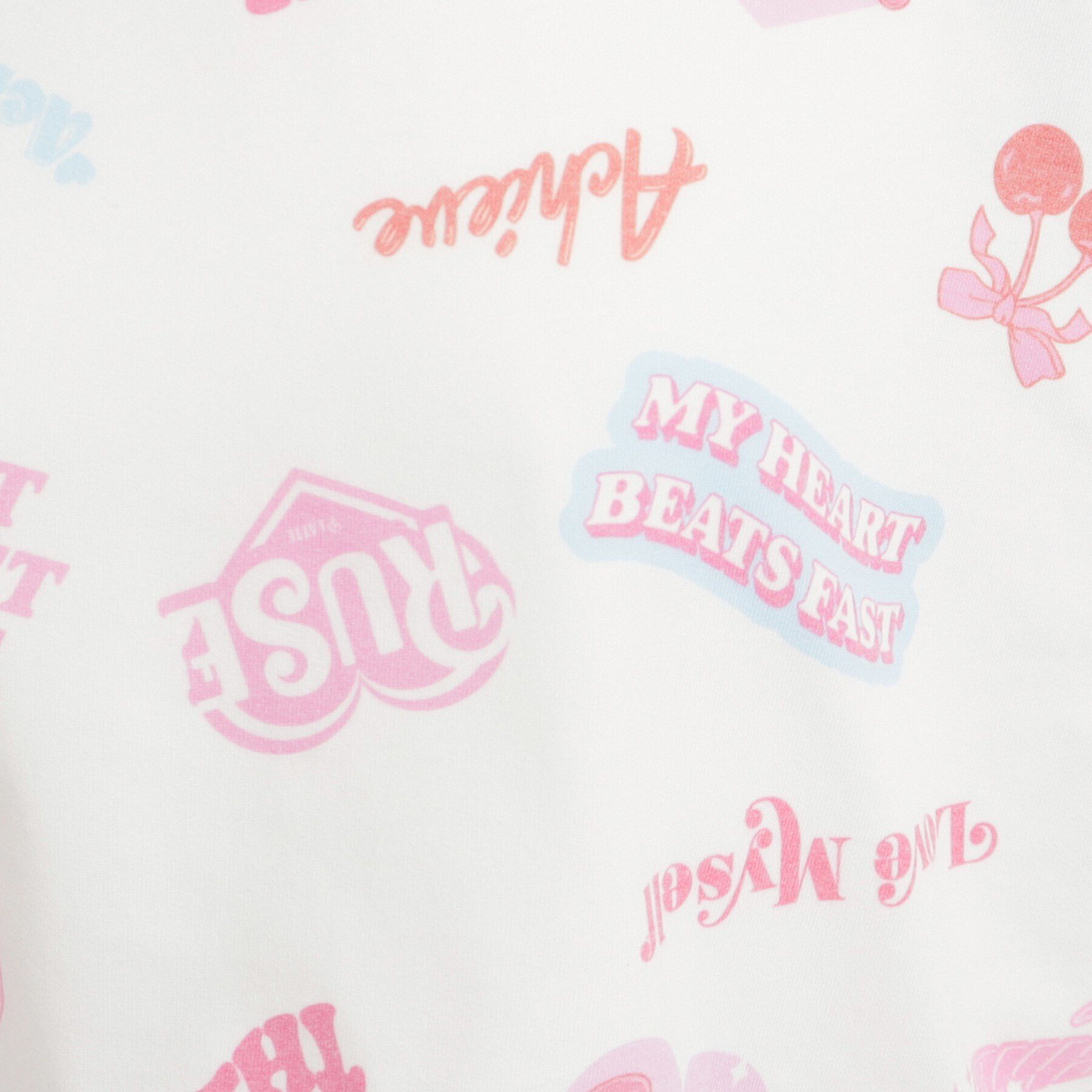 PINK-latte「【るーつくコラボ】総柄プリントショートフーディー」|パーカー|