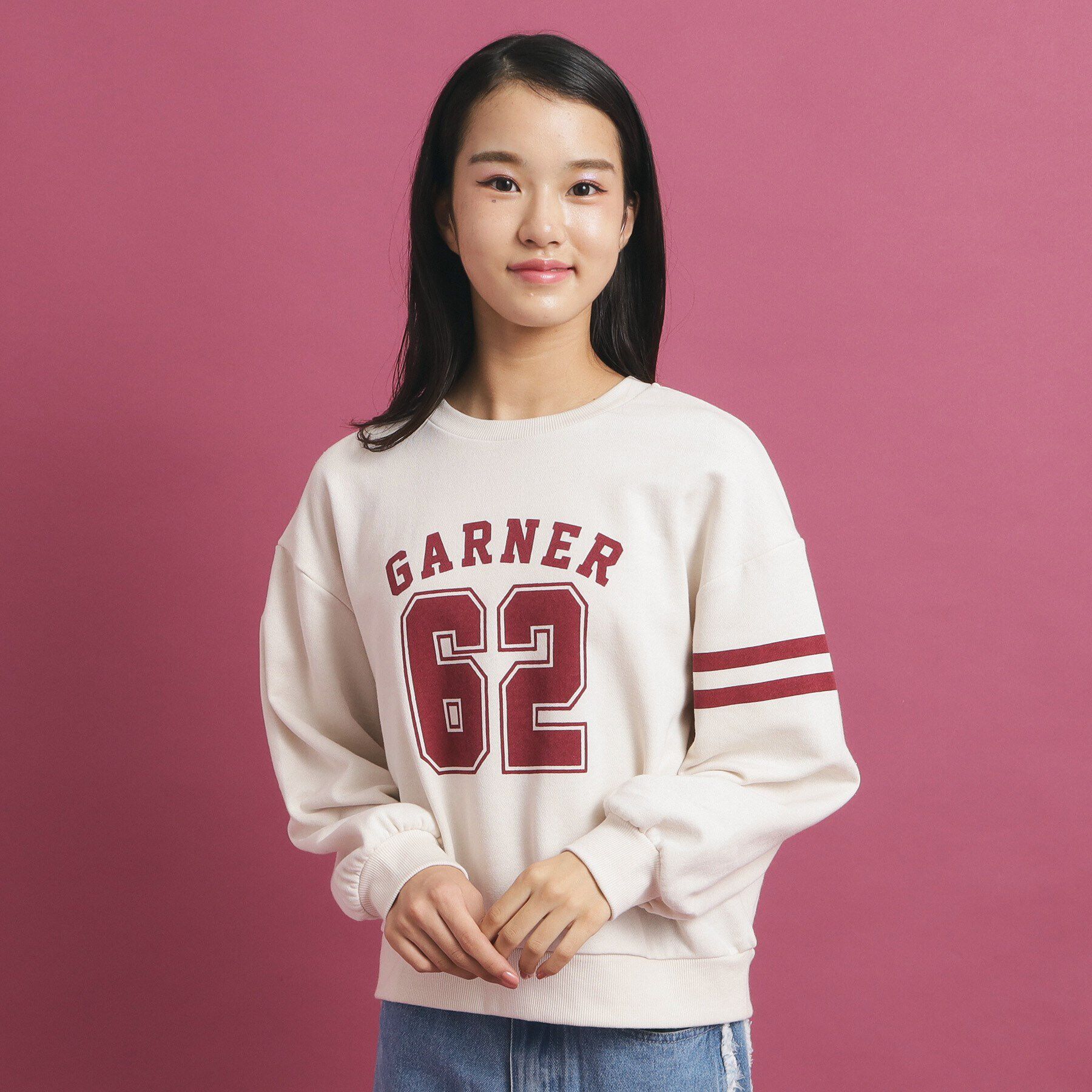 PINK-latte「ナンバリングデザインプルオーバー」|Tシャツ・カットソー|