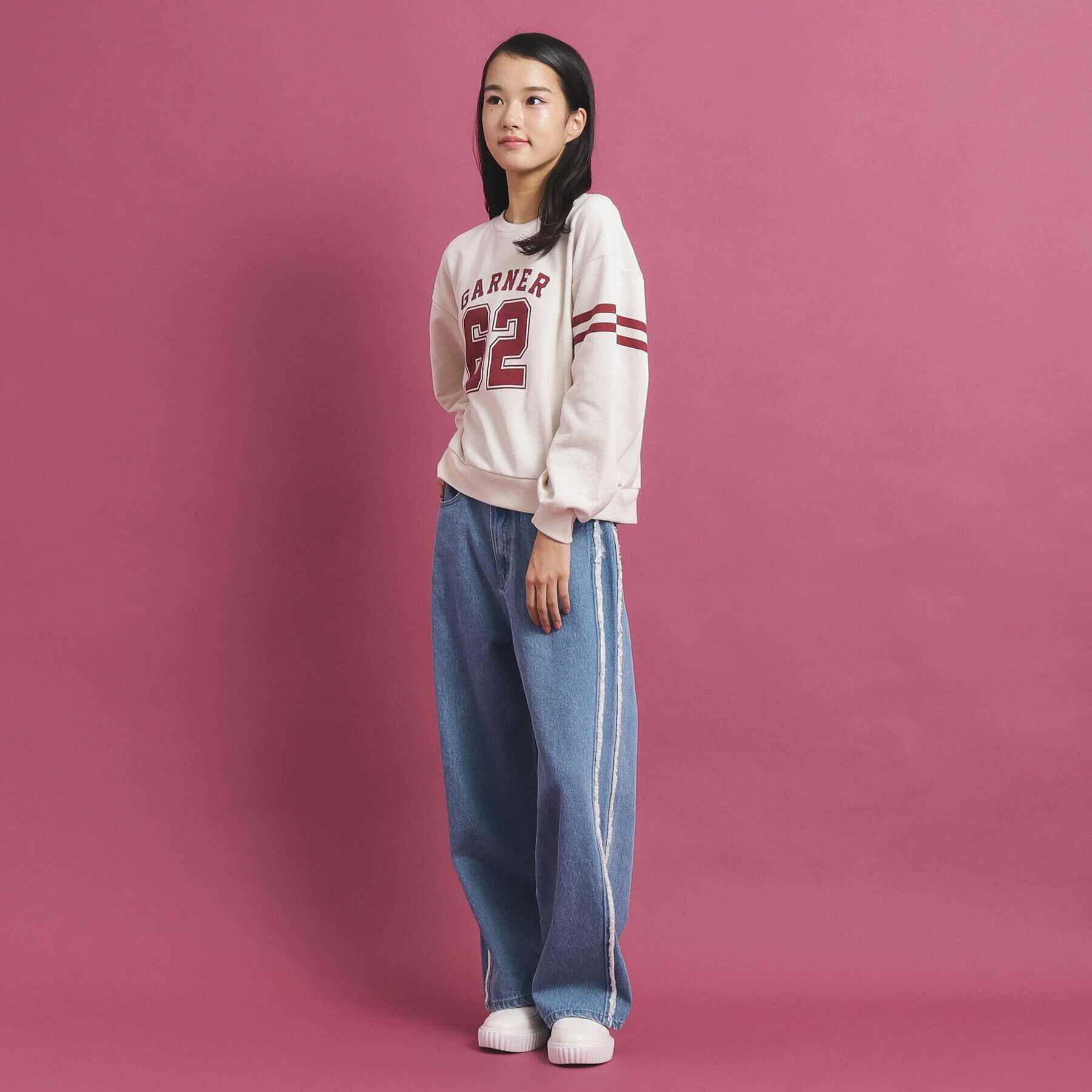 PINK-latte「ナンバリングデザインプルオーバー」|Tシャツ・カットソー|