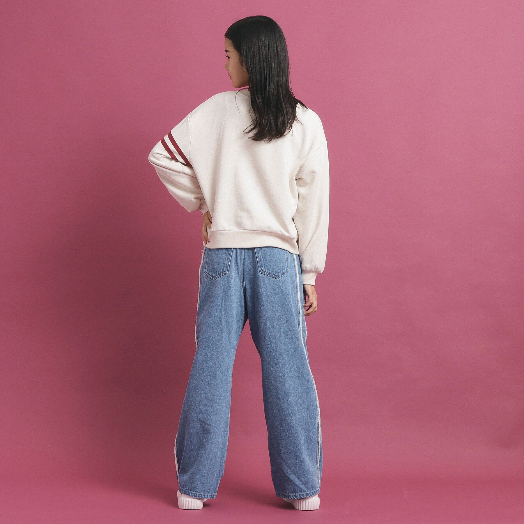 PINK-latte「ナンバリングデザインプルオーバー」|Tシャツ・カットソー|