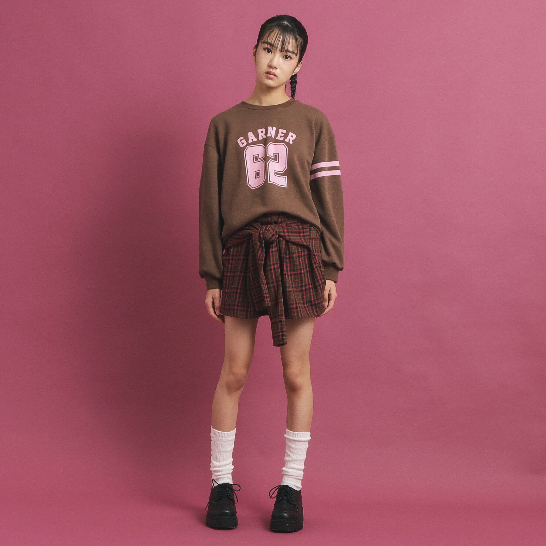 PINK-latte「ナンバリングデザインプルオーバー」|Tシャツ・カットソー|