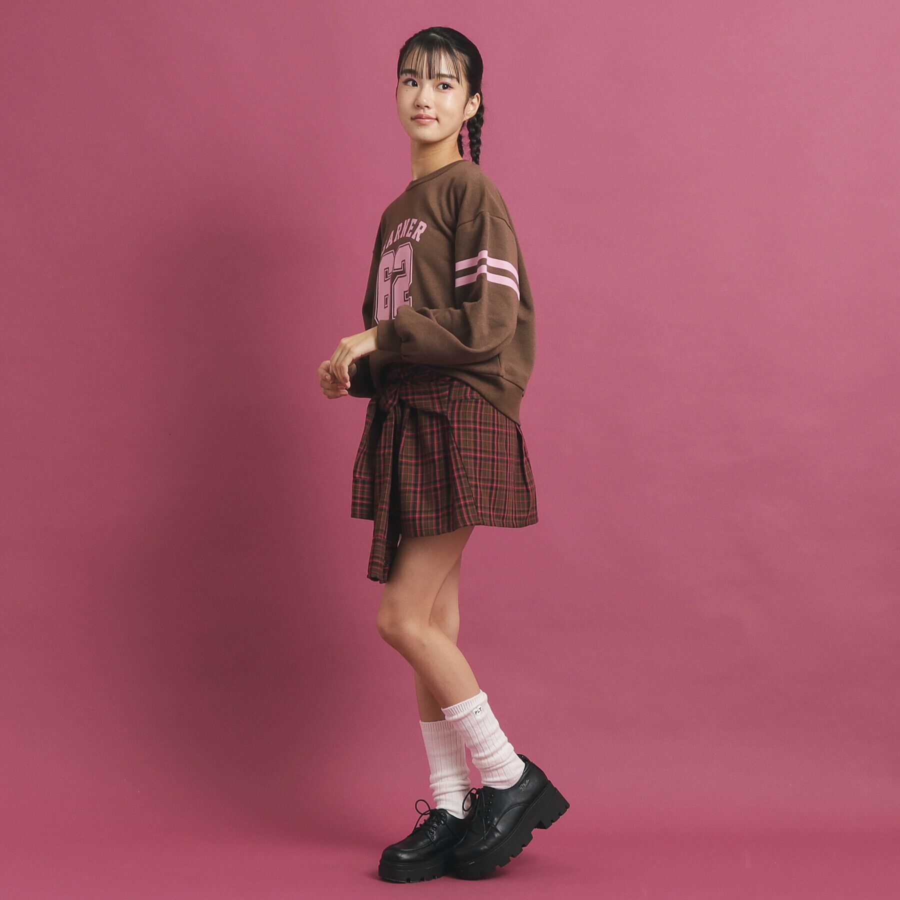 PINK-latte「ナンバリングデザインプルオーバー」|Tシャツ・カットソー|