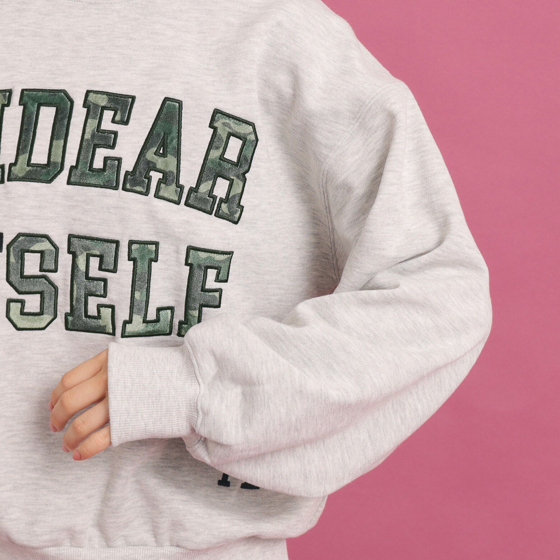 PINK-latte「カレッジロゴスウェットトップス」|その他|