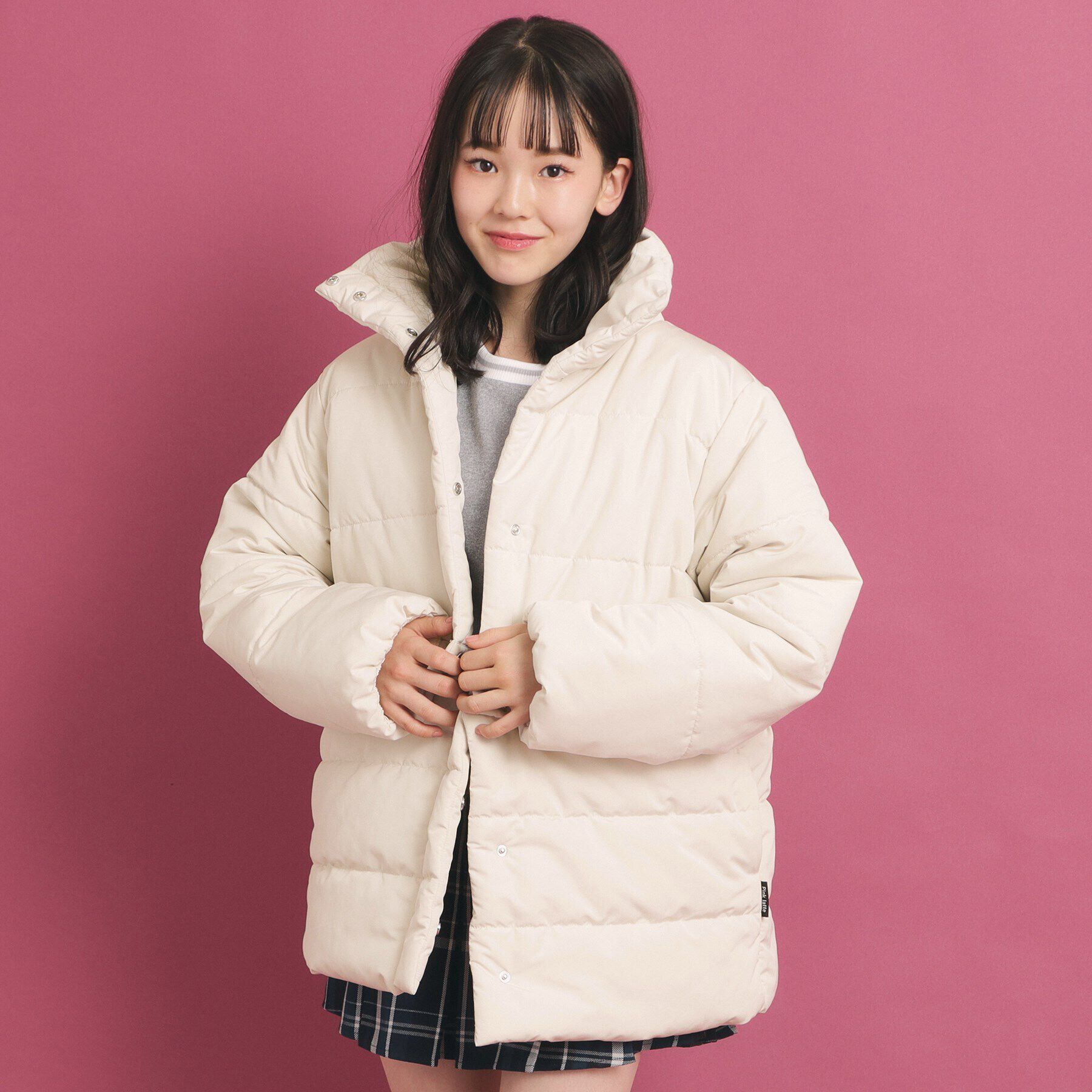 PINK-latte「【2WAY】 中綿マルチショートコート」|その他|オフホワイト(003