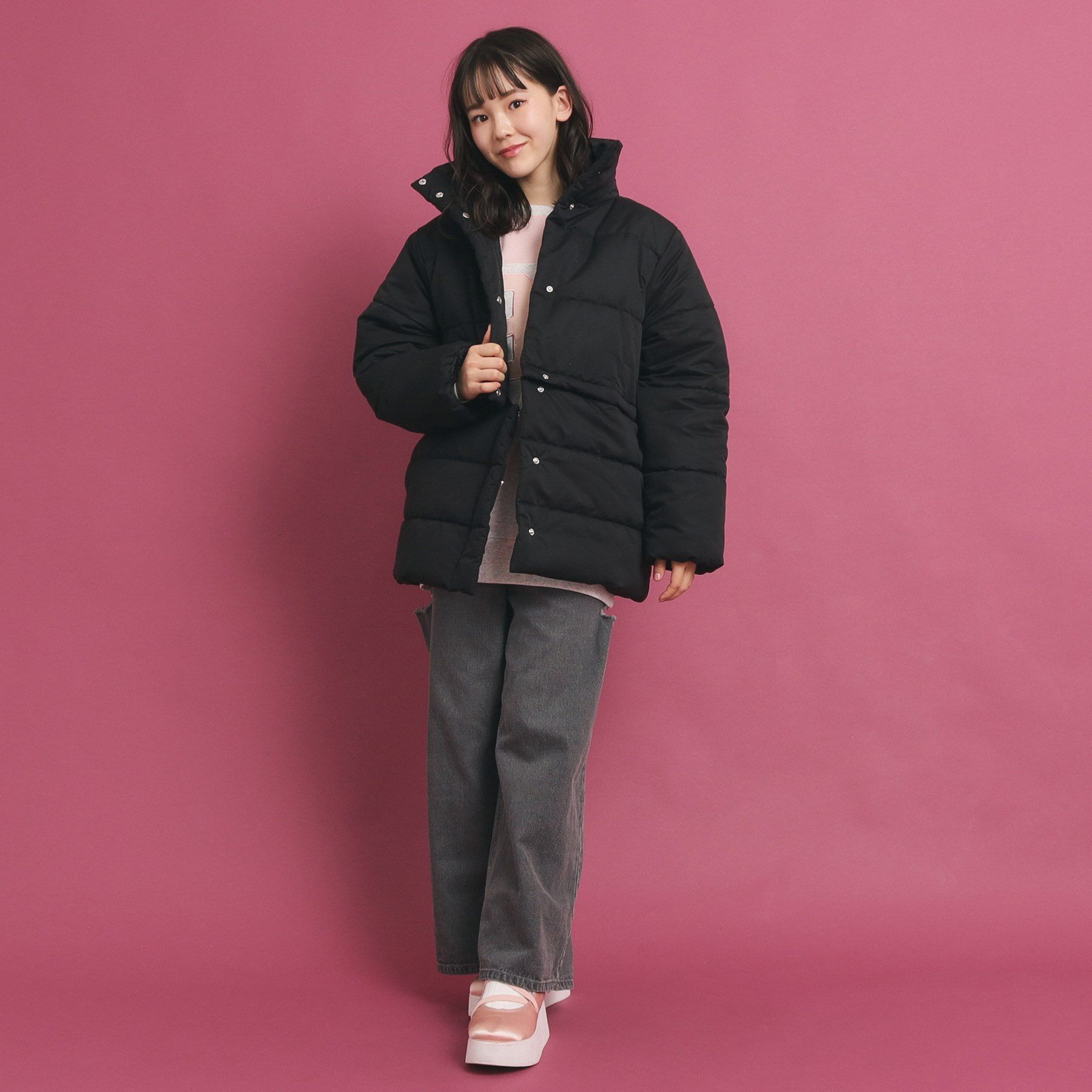 PINK-latte「【2WAY】 中綿マルチショートコート」|その他|