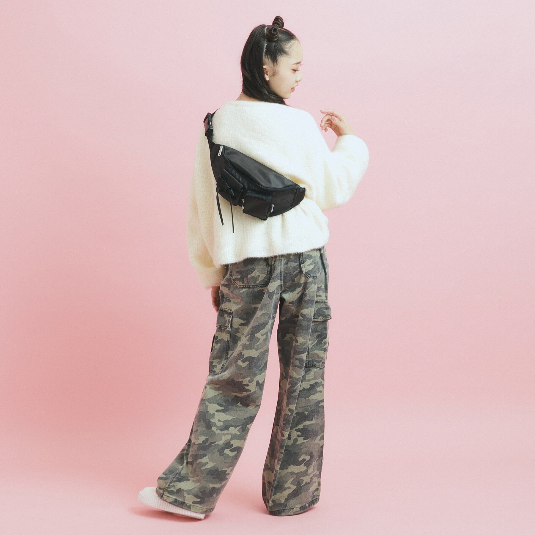 PINK-latte「ダブルポケットリボン付きウエストバッグ」|その他|