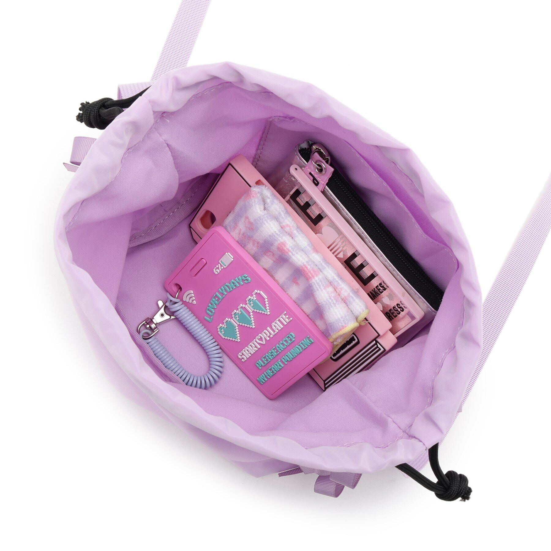 PINK-latte「カジュアルリボン巾着ショルダー」|ショルダー・メッセンジャー|