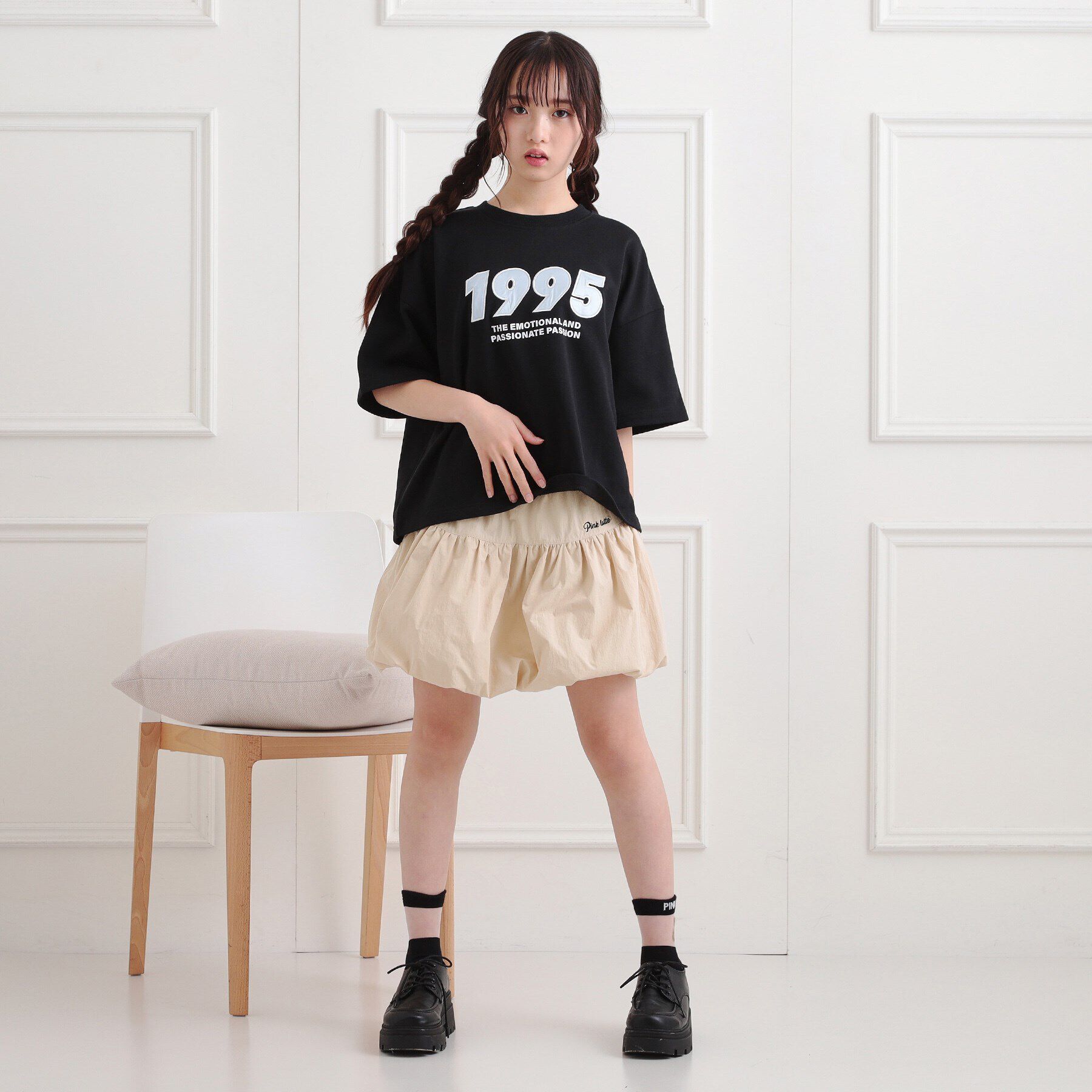 PINK-latte「シンプルバルーンスカート」|スカート|