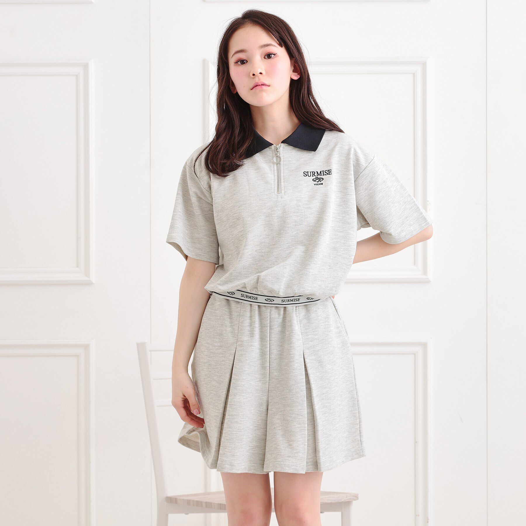 PINK-latte「【セットアイテム】ハーフジッププルオーバー＋キュロット」|その他|