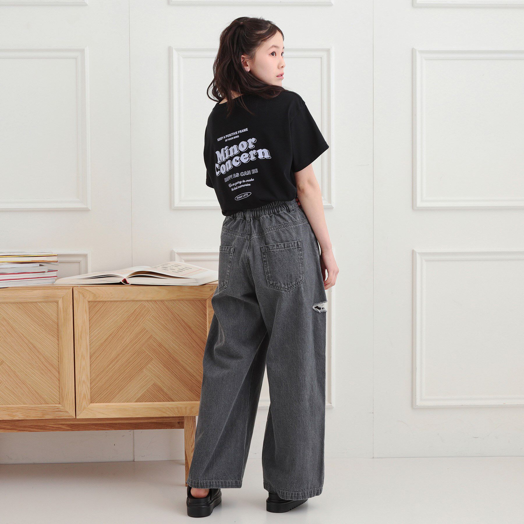 PINK-latte「バックプリントTシャツ」|Tシャツ・カットソー|