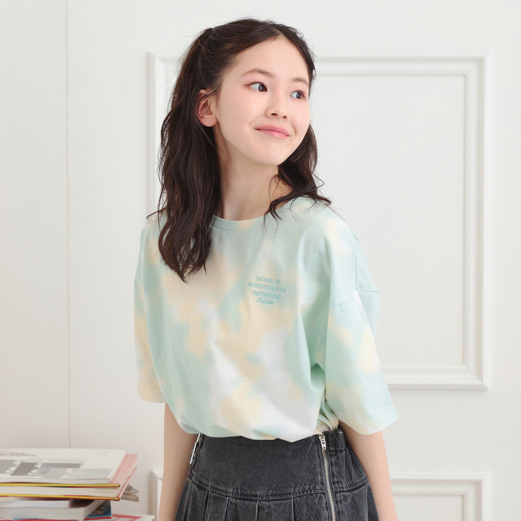 PINK-latte「タイダイ柄ビッグTシャツ」|Tシャツ・カットソー|