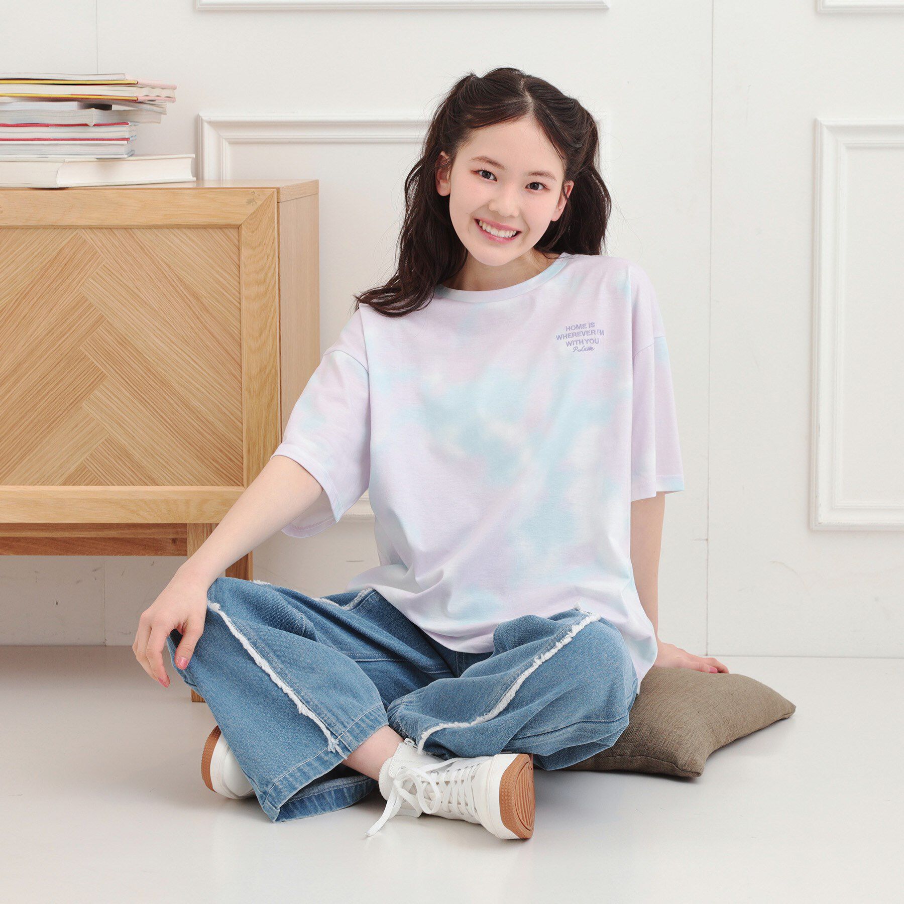 PINK-latte「タイダイ柄ビッグTシャツ」|Tシャツ・カットソー|