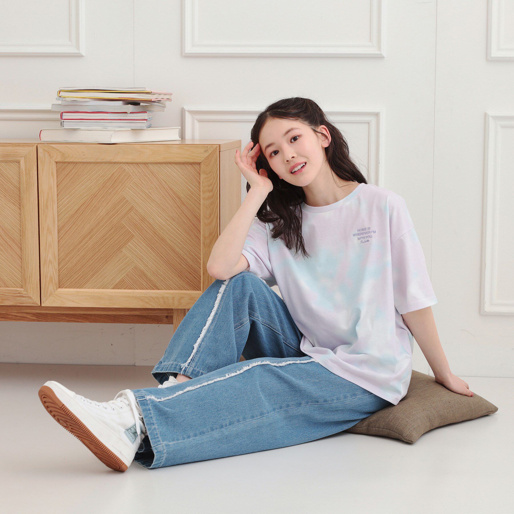 PINK-latte「タイダイ柄ビッグTシャツ」|Tシャツ・カットソー|