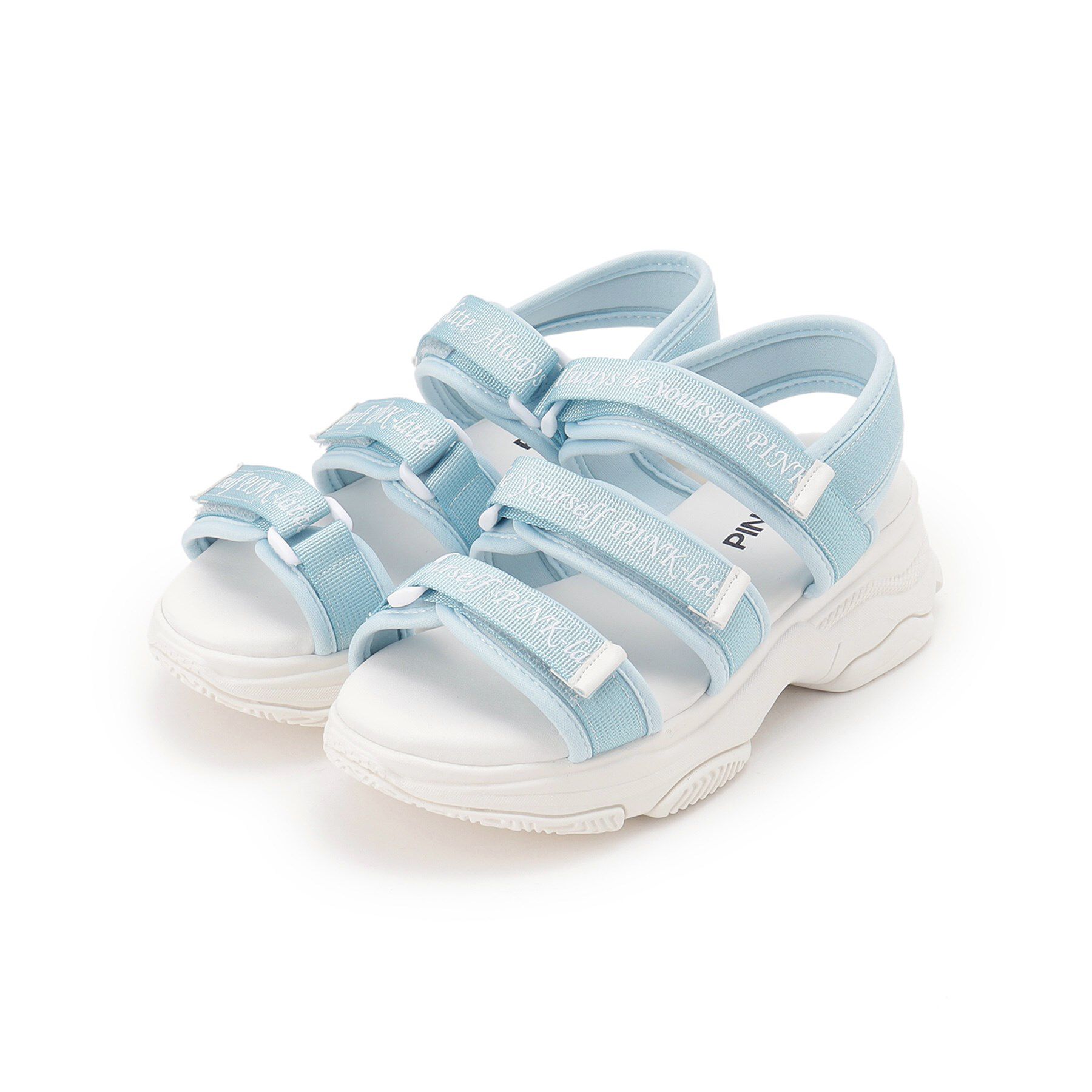 PINK-latte「【定番】3本ベルトスポサン」|サンダル|