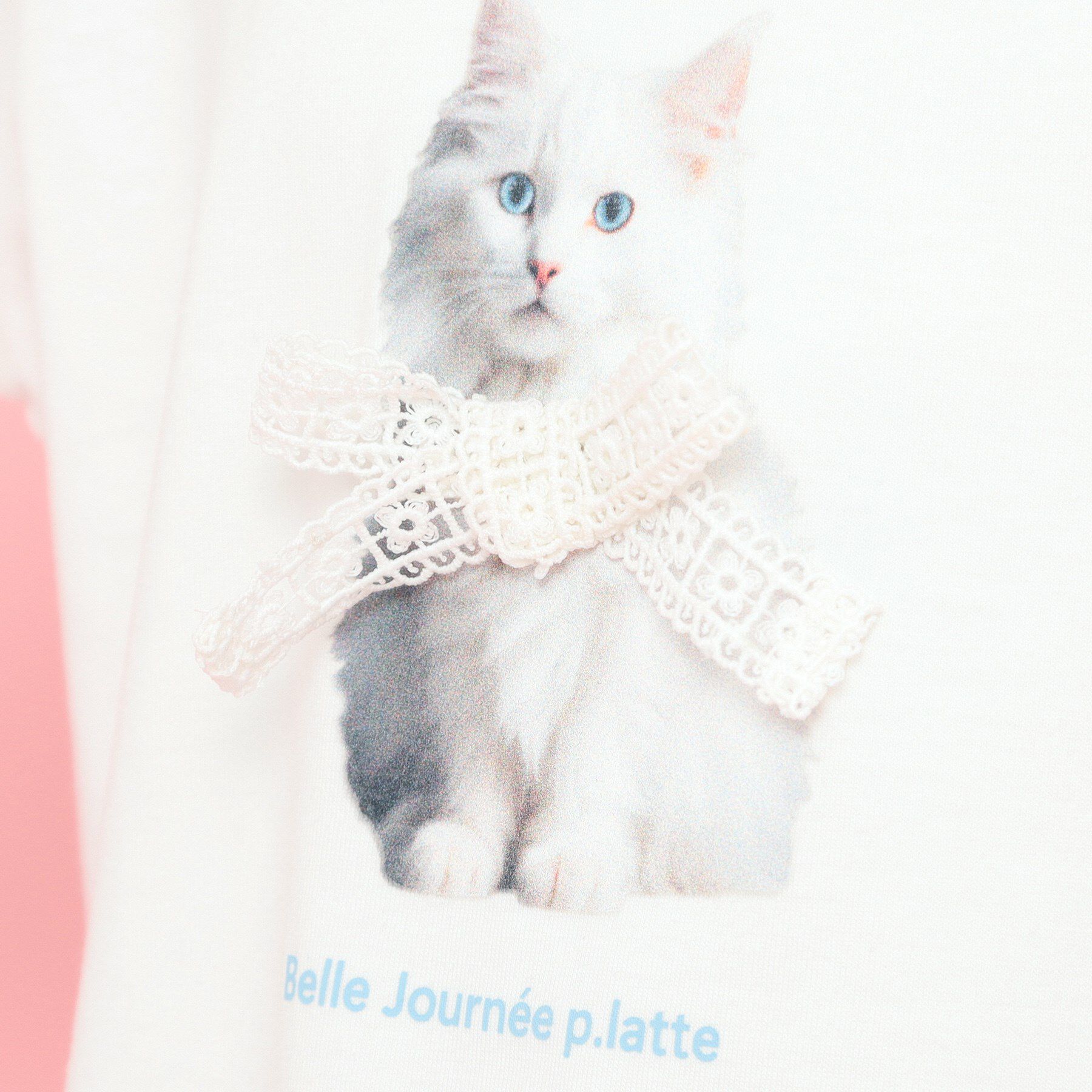 PINK-latte「フォトネコリンガーTシャツ」|Tシャツ・カットソー|