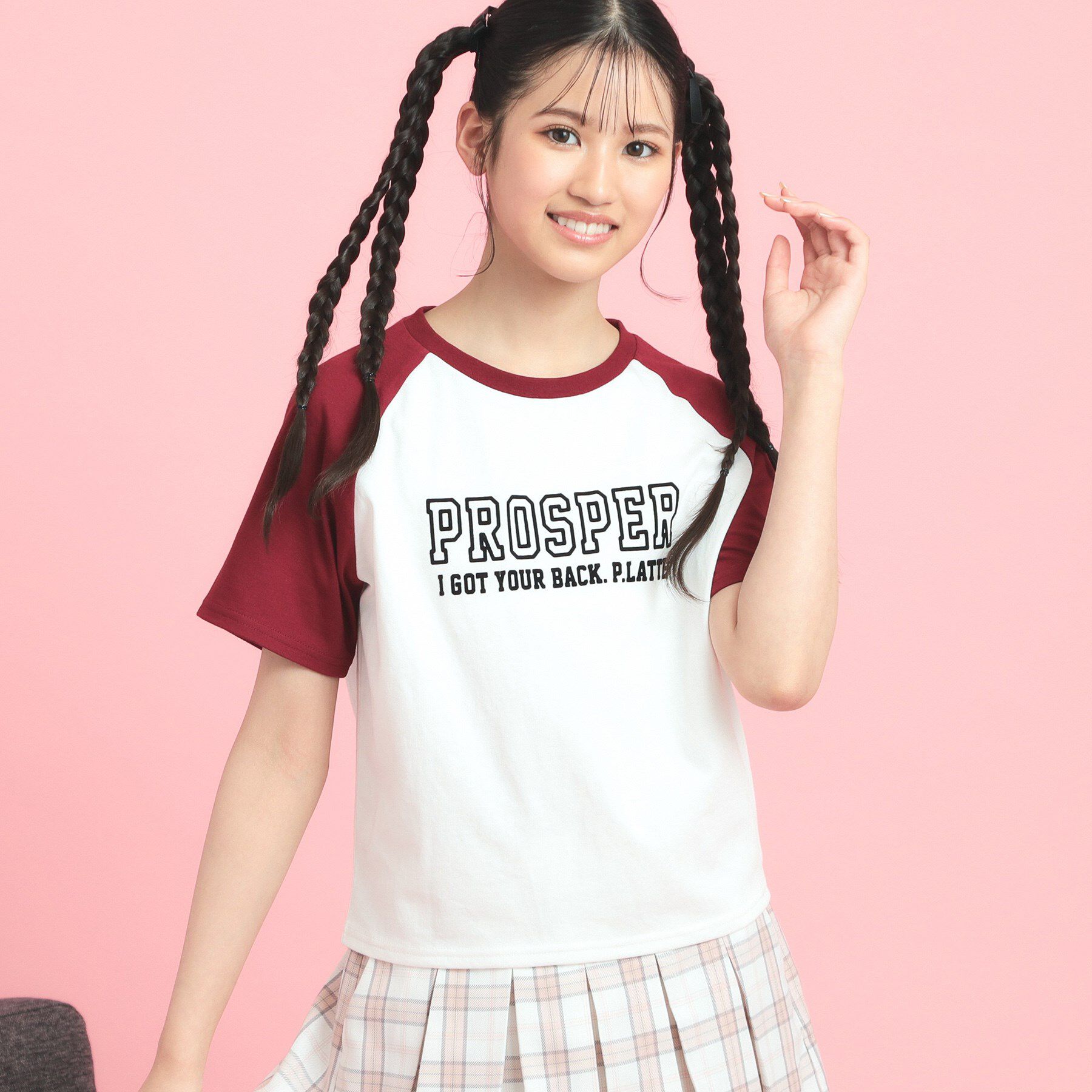 PINK-latte「ラグランTシャツ」|Tシャツ・カットソー|