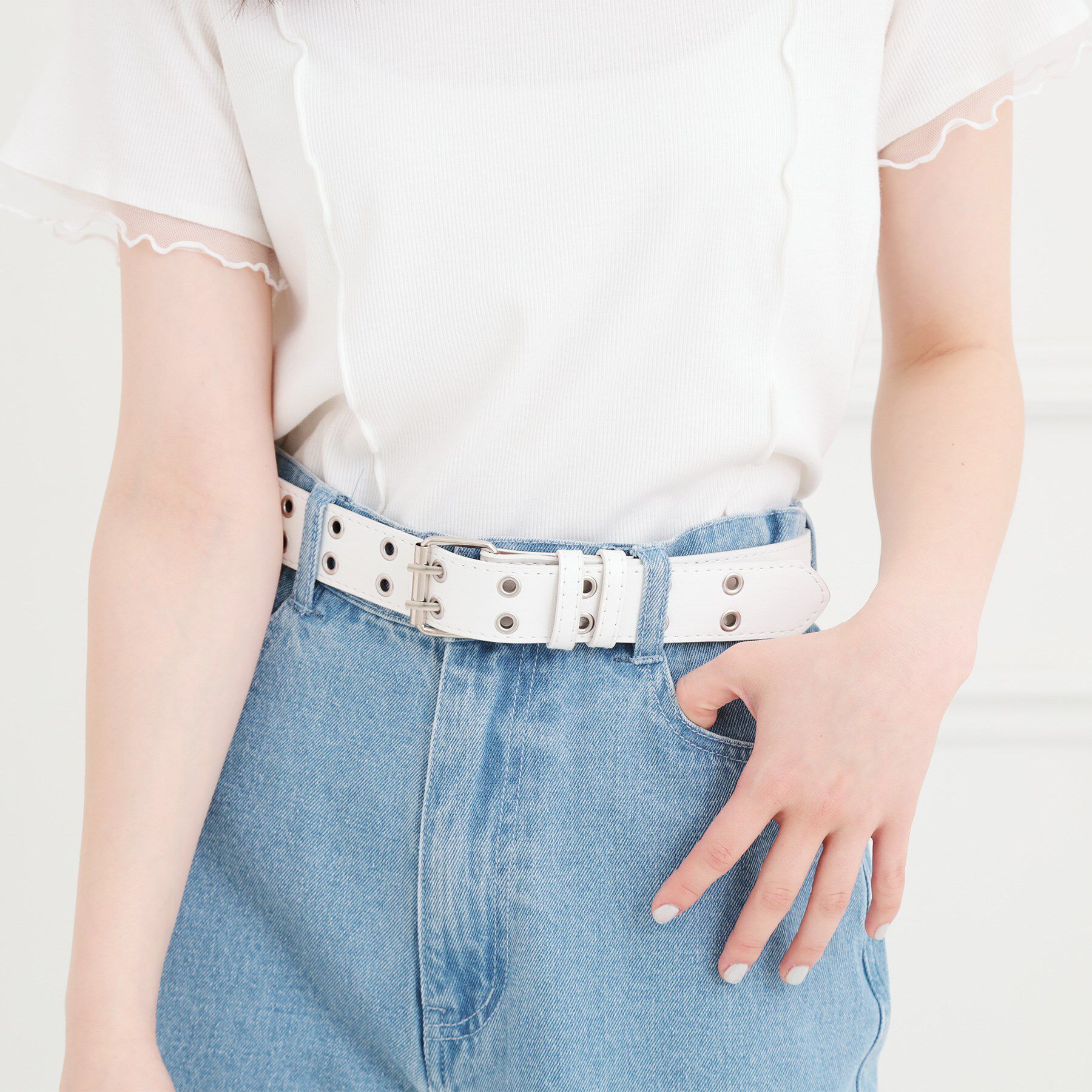 PINK-latte「ハトメベルト」|ベルト|