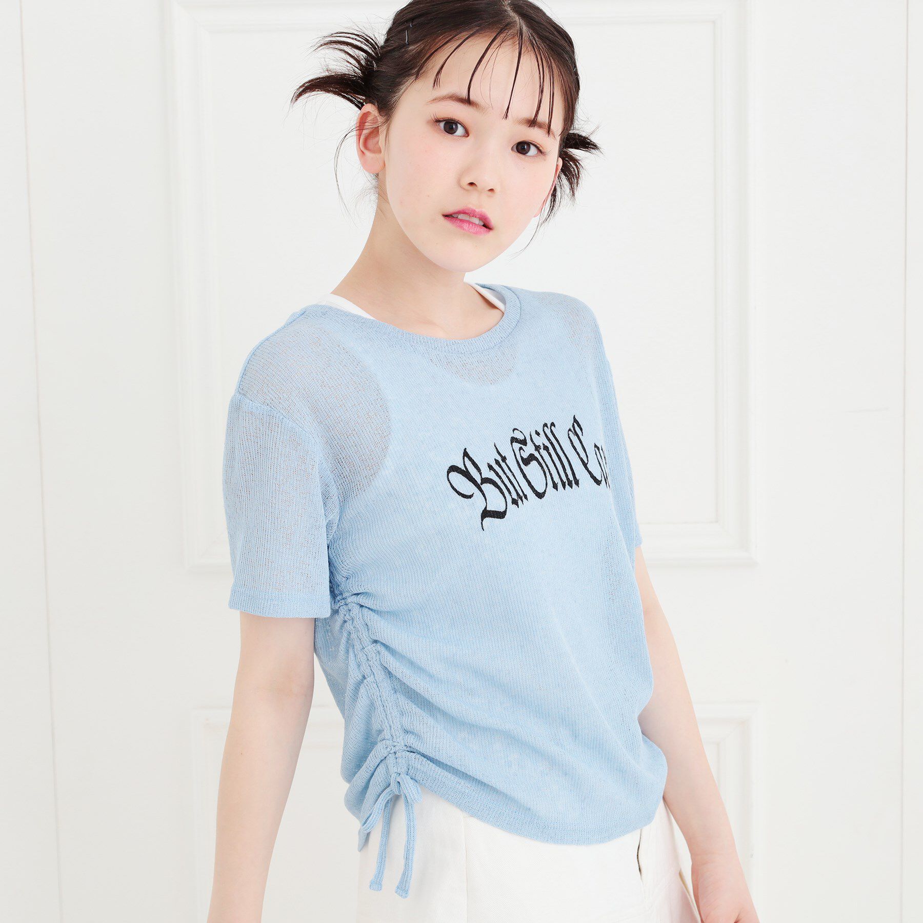 PINK-latte「【セットアイテム】透かし編みドロストトップス＋タンク」|その他|