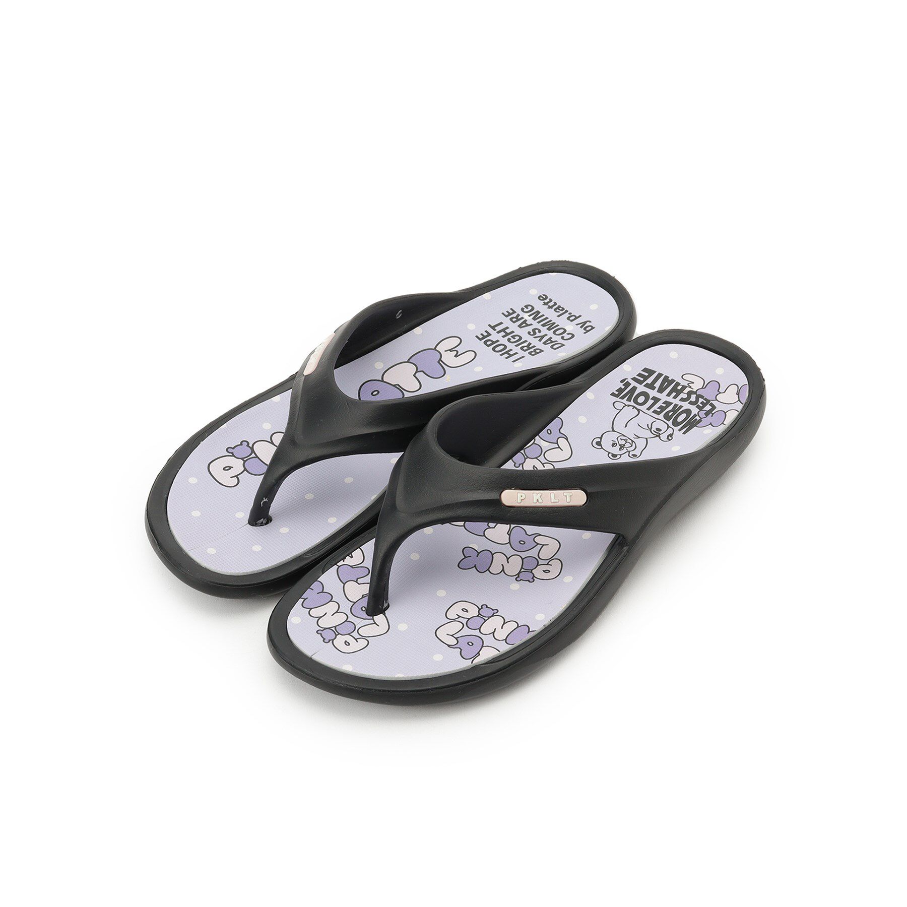 PINK-latte「ビーチサンダル」|サンダル|ブラック(019)