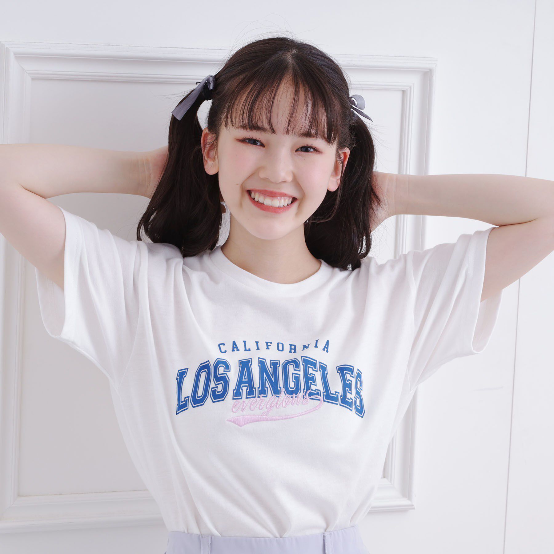 PINK-latte「カレッジロゴTシャツ」|Tシャツ・カットソー|オフホワイト(003