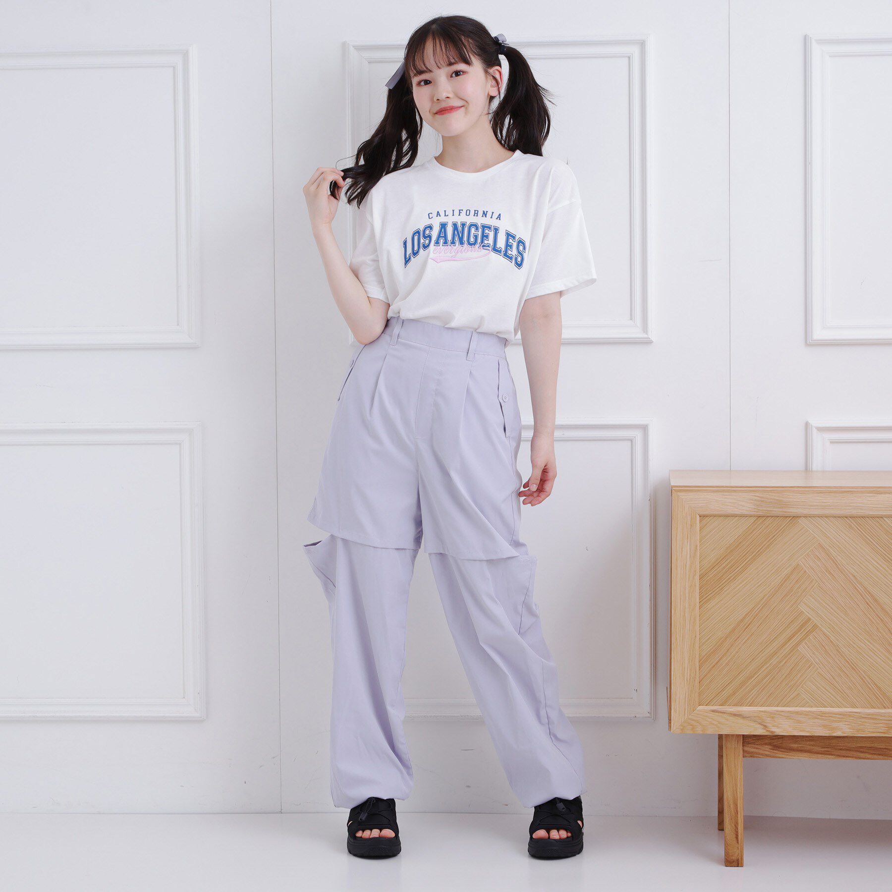 PINK-latte「カレッジロゴTシャツ」|Tシャツ・カットソー|