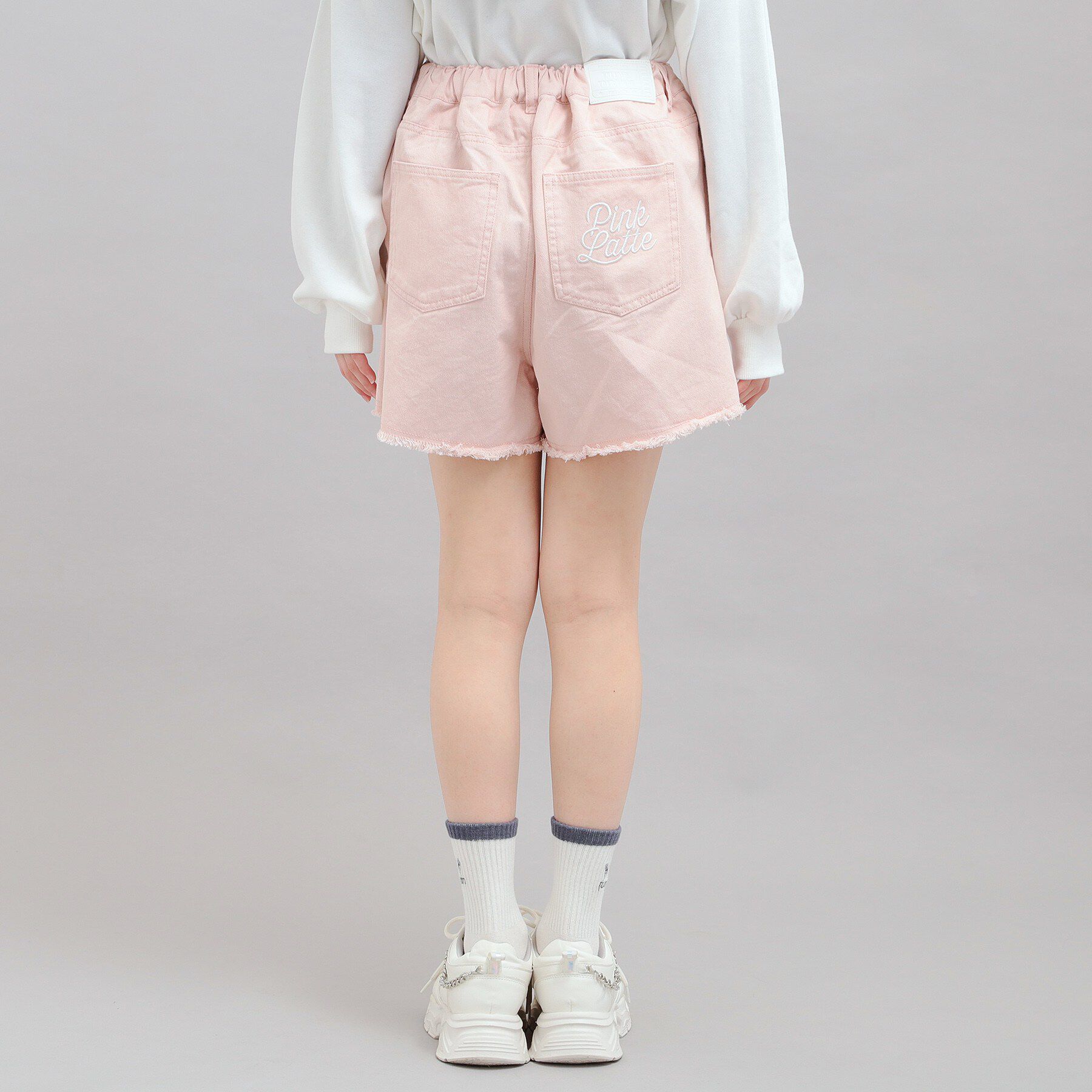 PINK-latte「デニムツイルダメージショートパンツ」|その他|