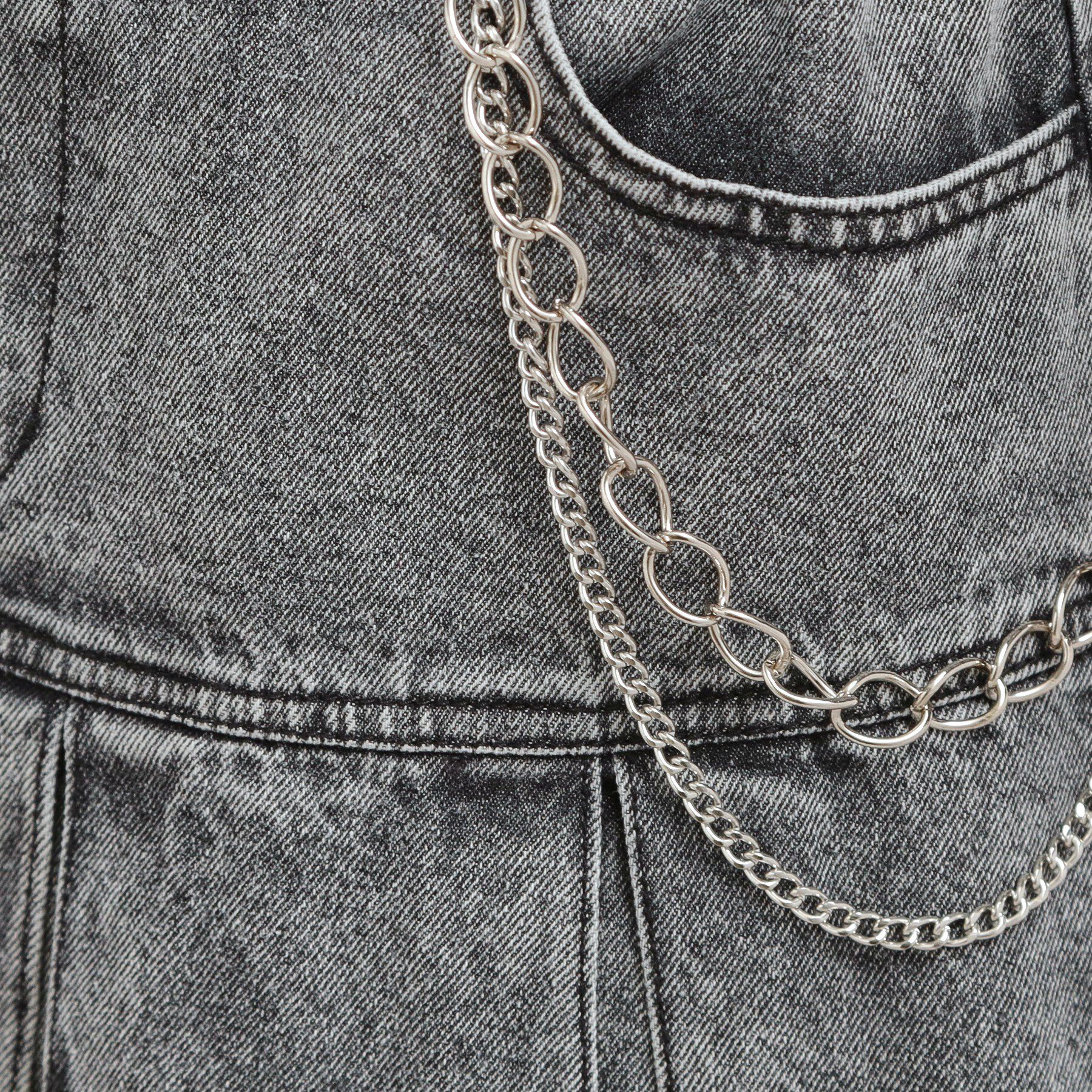 PINK-latte「チェーン付きプリーツスカート」|スカート|