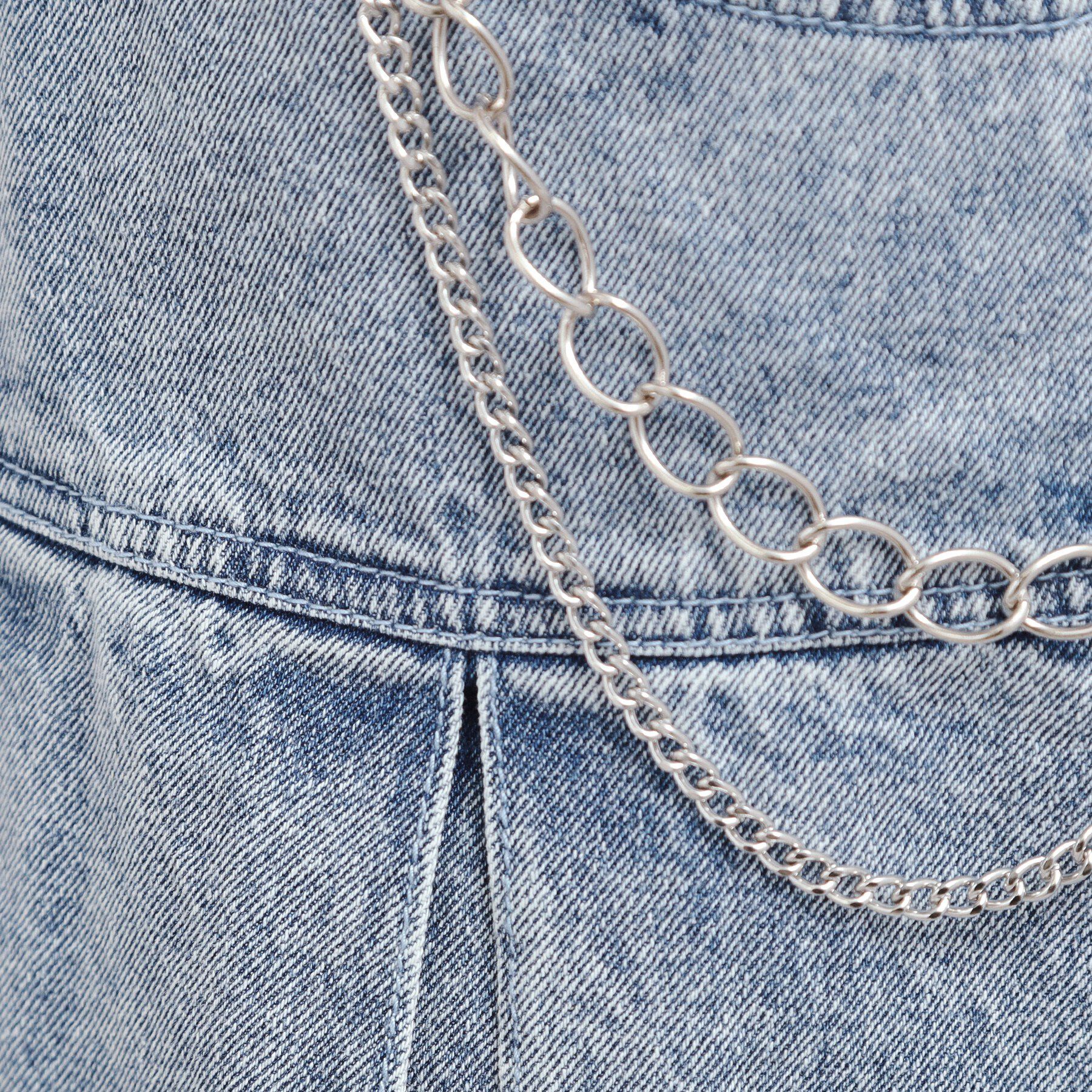 PINK-latte「チェーン付きプリーツスカート」|スカート|