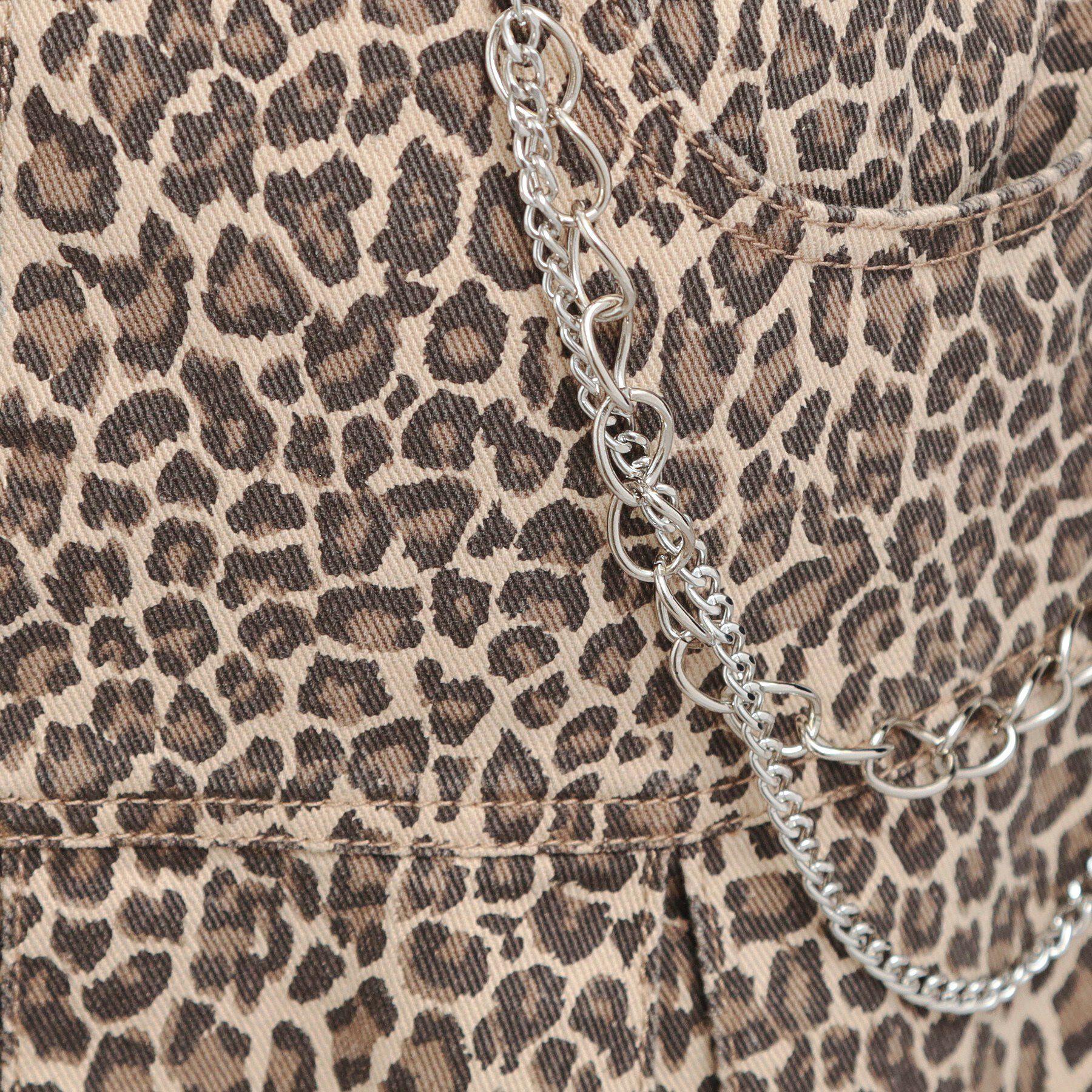 PINK-latte「チェーン付きプリーツスカート」|スカート|