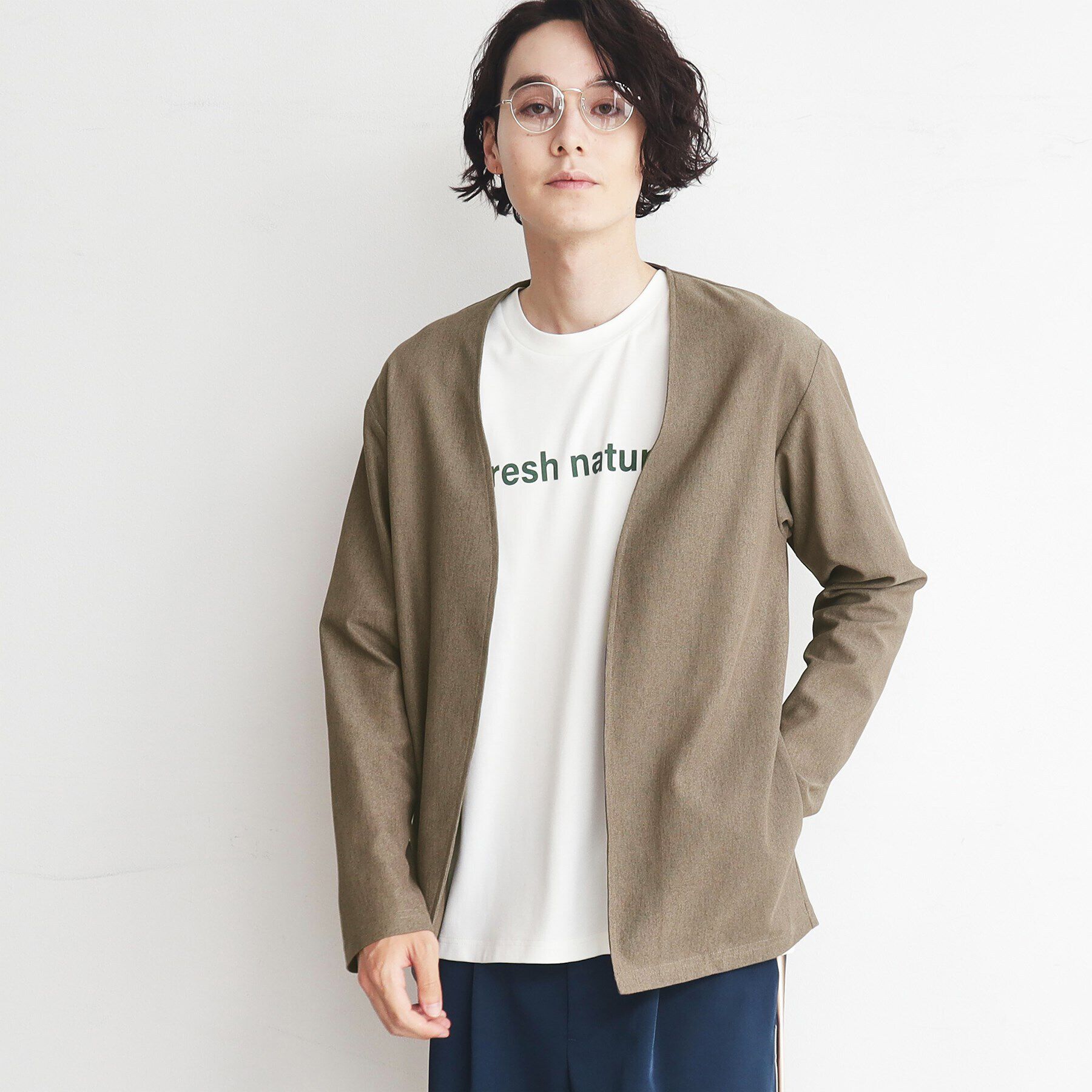 THE SHOP TK「【速乾／通気性◎／セットアップ可】シャリルジャージカーディガン」|カーディガン|