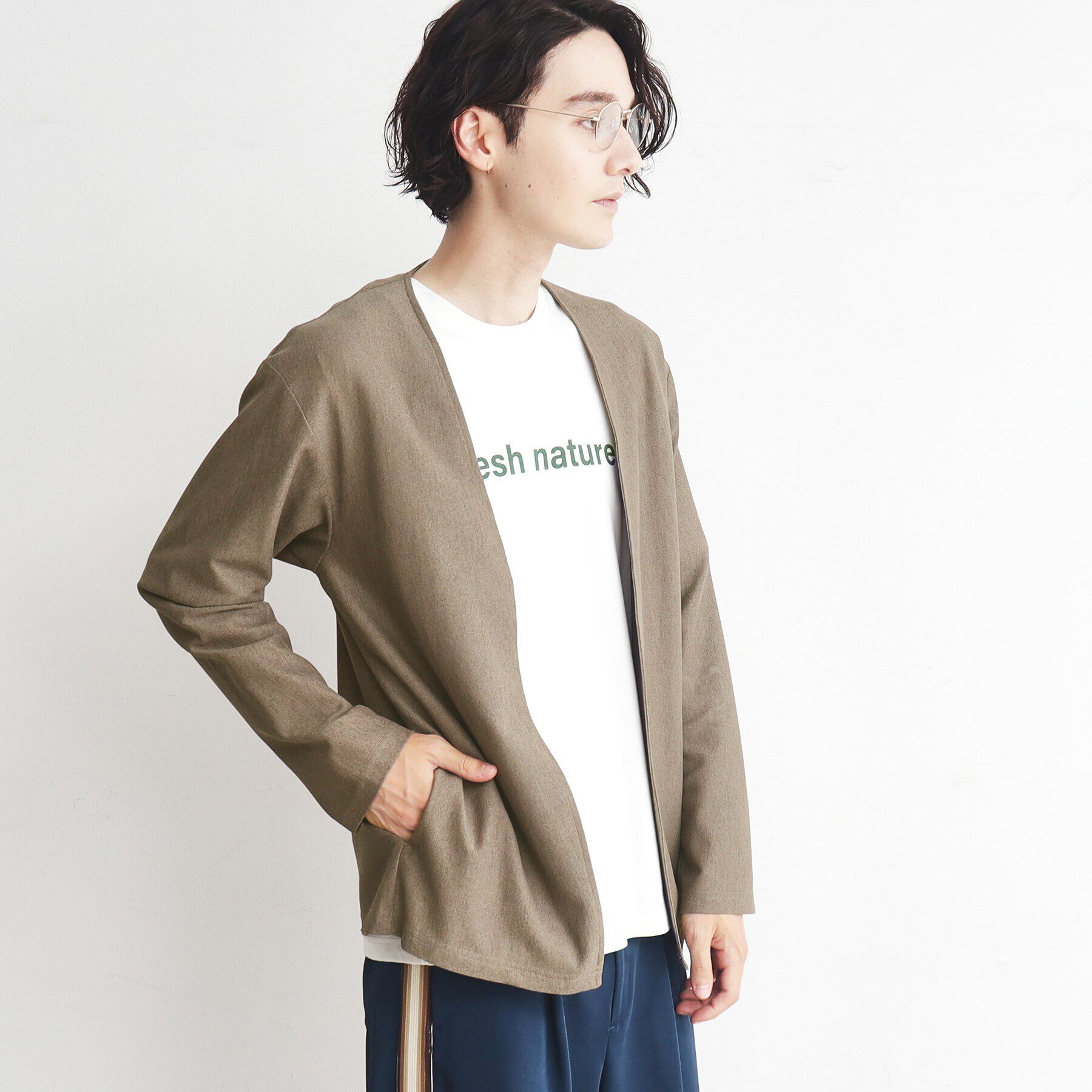 THE SHOP TK「【速乾／通気性◎／セットアップ可】シャリルジャージカーディガン」|カーディガン|