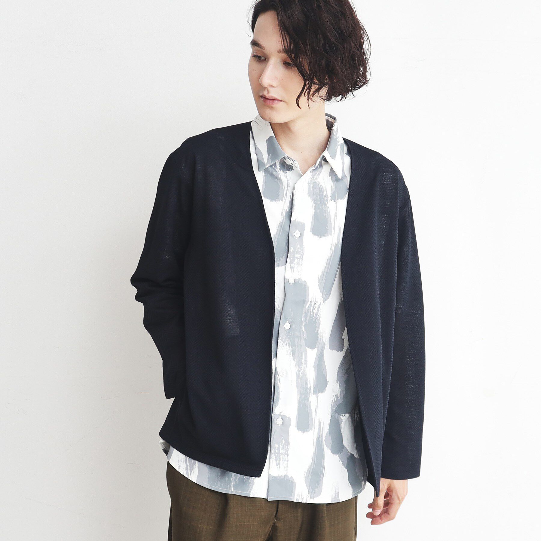 THE SHOP TK「【速乾／通気性◎／セットアップ可】シャリルジャージカーディガン」|カーディガン|