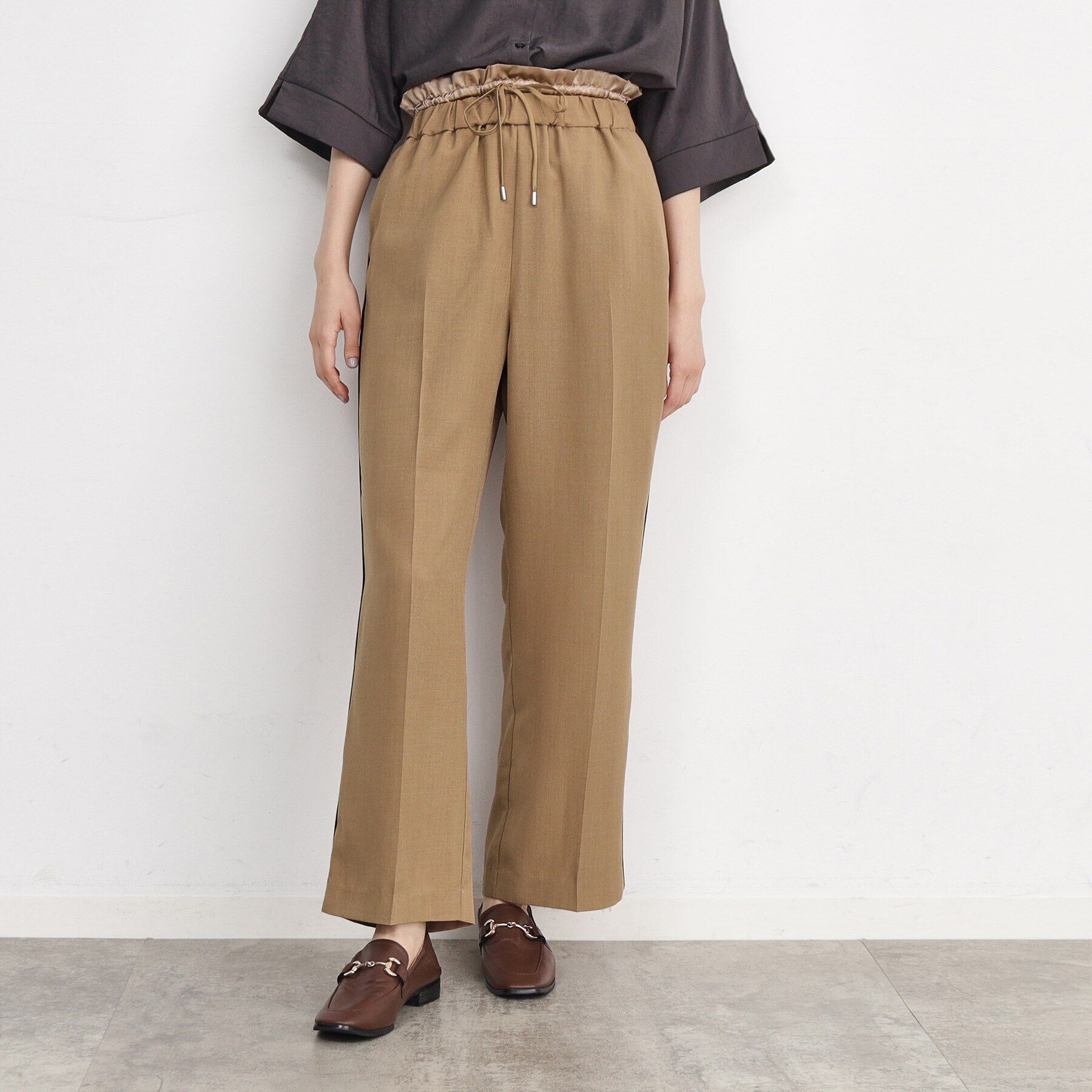 THE SHOP TK「ダブルウエストイージーパンツ【洗える】」|その他|