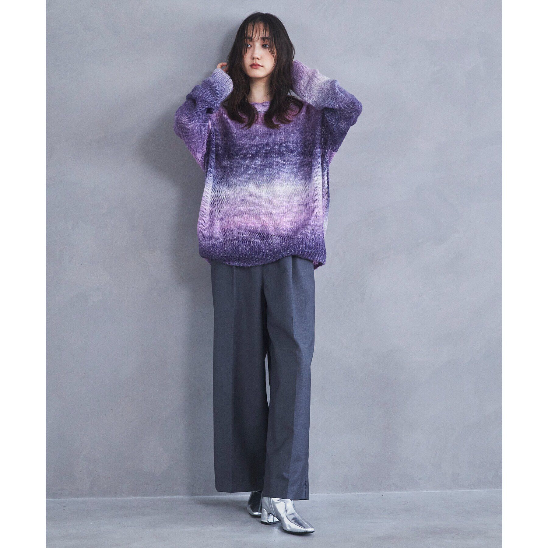 THE SHOP TK「【ヒルナンデス！で紹介】グラデーションシアーニット」|ニット・セーター|