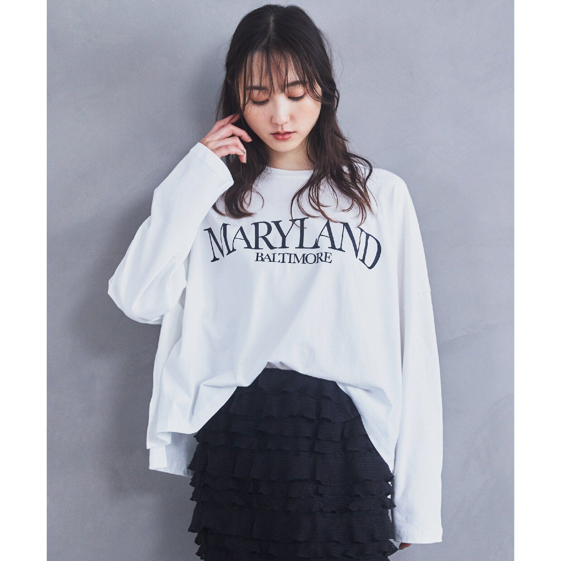 THE SHOP TK「ルーズシルエットロゴTシャツ【洗える】」|Tシャツ・カットソー|