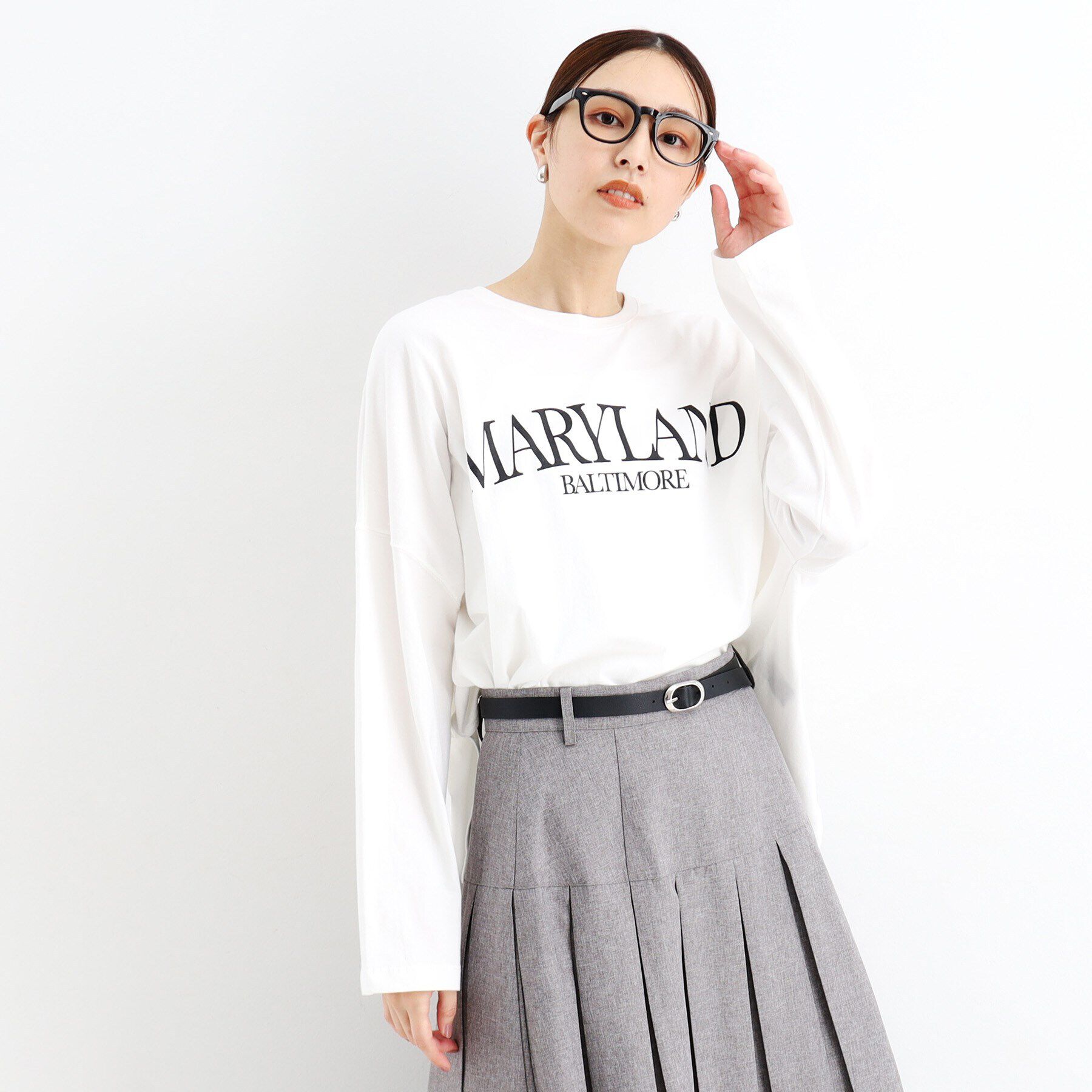 THE SHOP TK「ルーズシルエットロゴTシャツ【洗える】」|Tシャツ・カットソー|