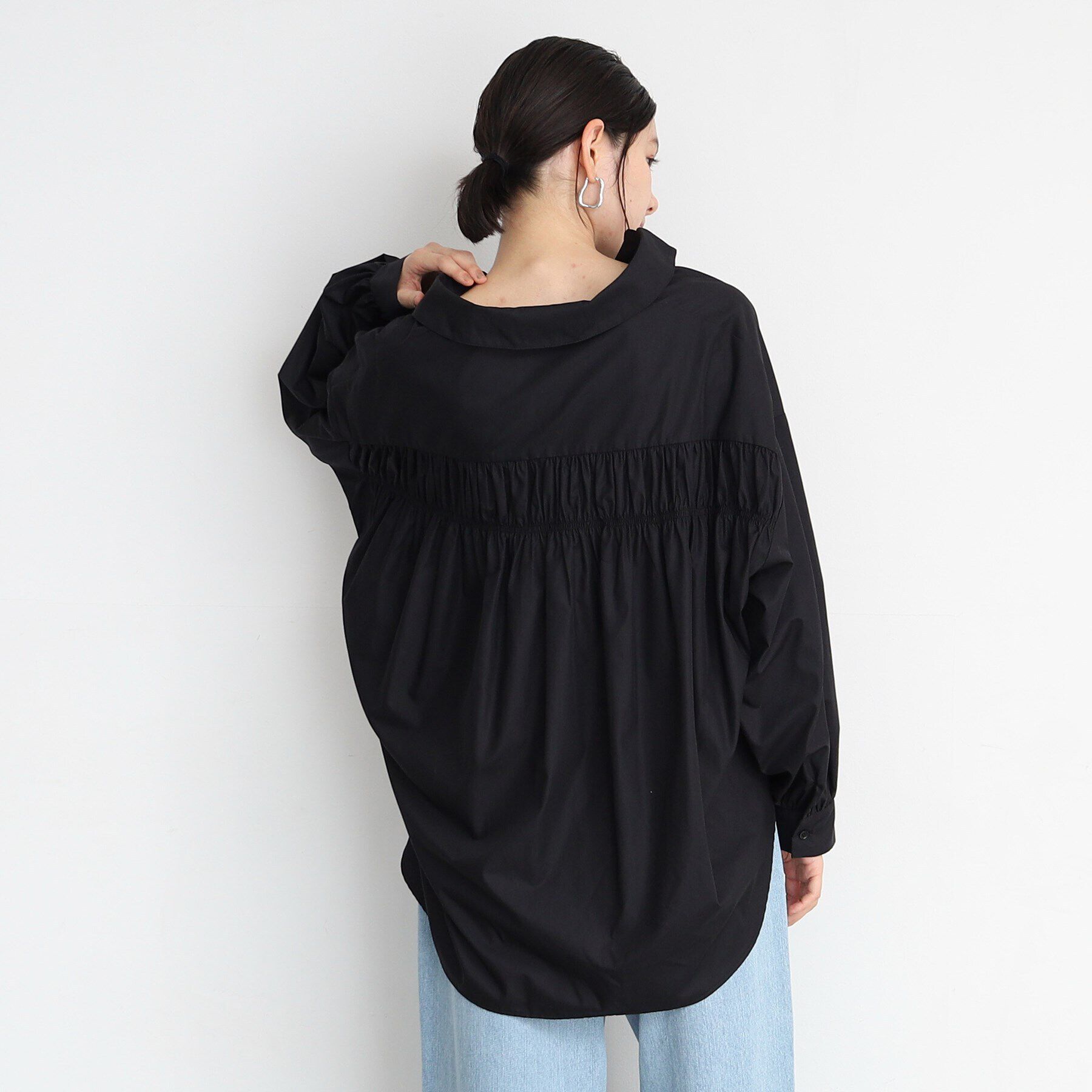 THE SHOP TK「【＠BAILA掲載】バックシャーリングシャツ/魅せる体形カバー服/洗える/ヒルナンデス！で紹介！」|シャツ・ブラウス|