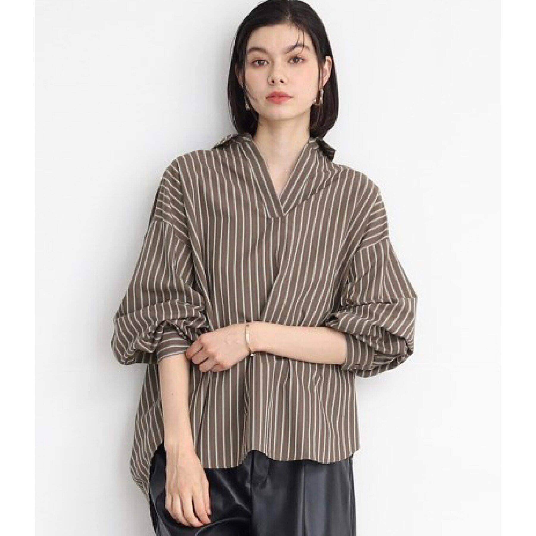 THE SHOP TK「【＠BAILA掲載】バックシャーリングシャツ/魅せる体形カバー服/洗える/ヒルナンデス！で紹介！」|シャツ・ブラウス|トープ(354)