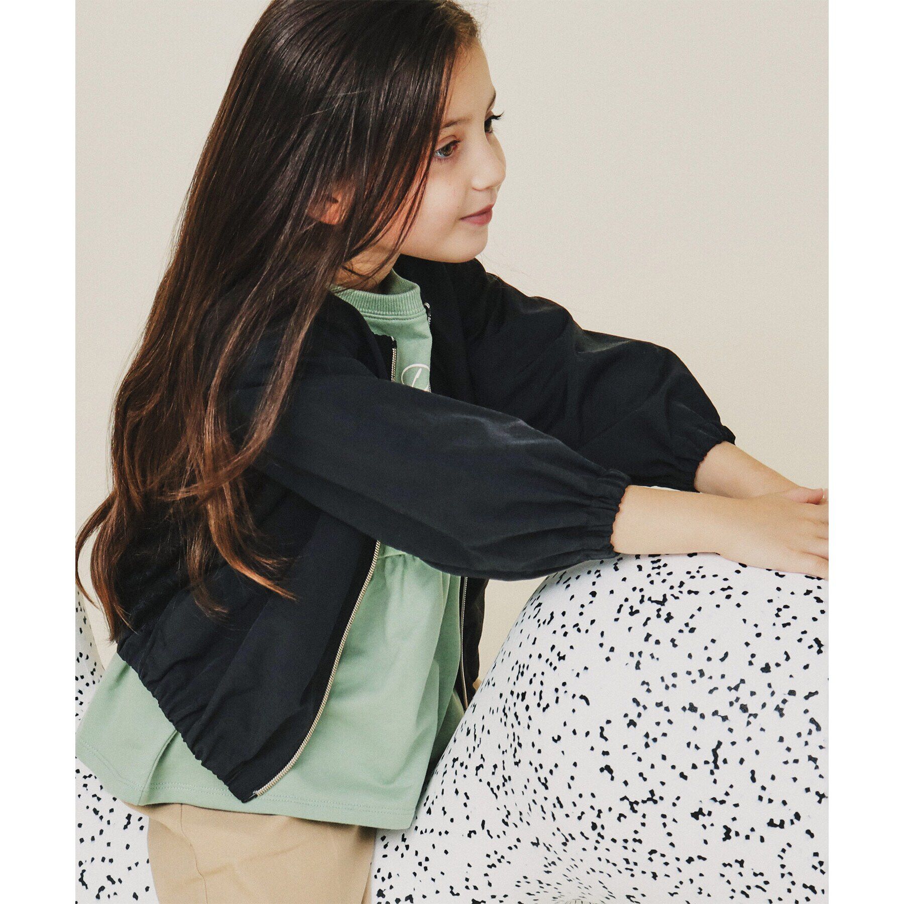 THE SHOP TK「【120-160/親子リンク】バックレースブルゾン/洗濯機OK」|ブルゾン・スタジャン|